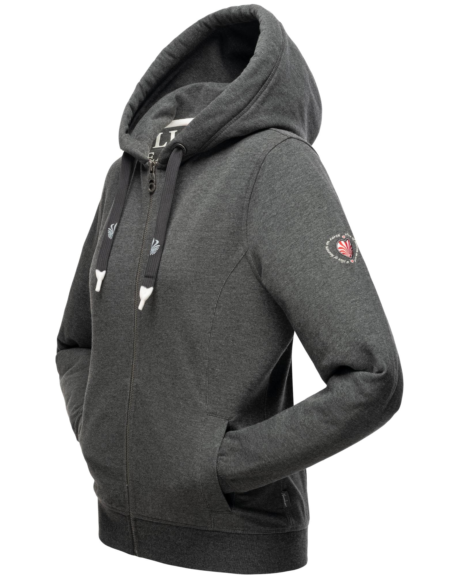 Kapuzensweatshirt »Engelshaar«, sportlicher Zip-Hoodie mit dicken Tunnelzugkordeln