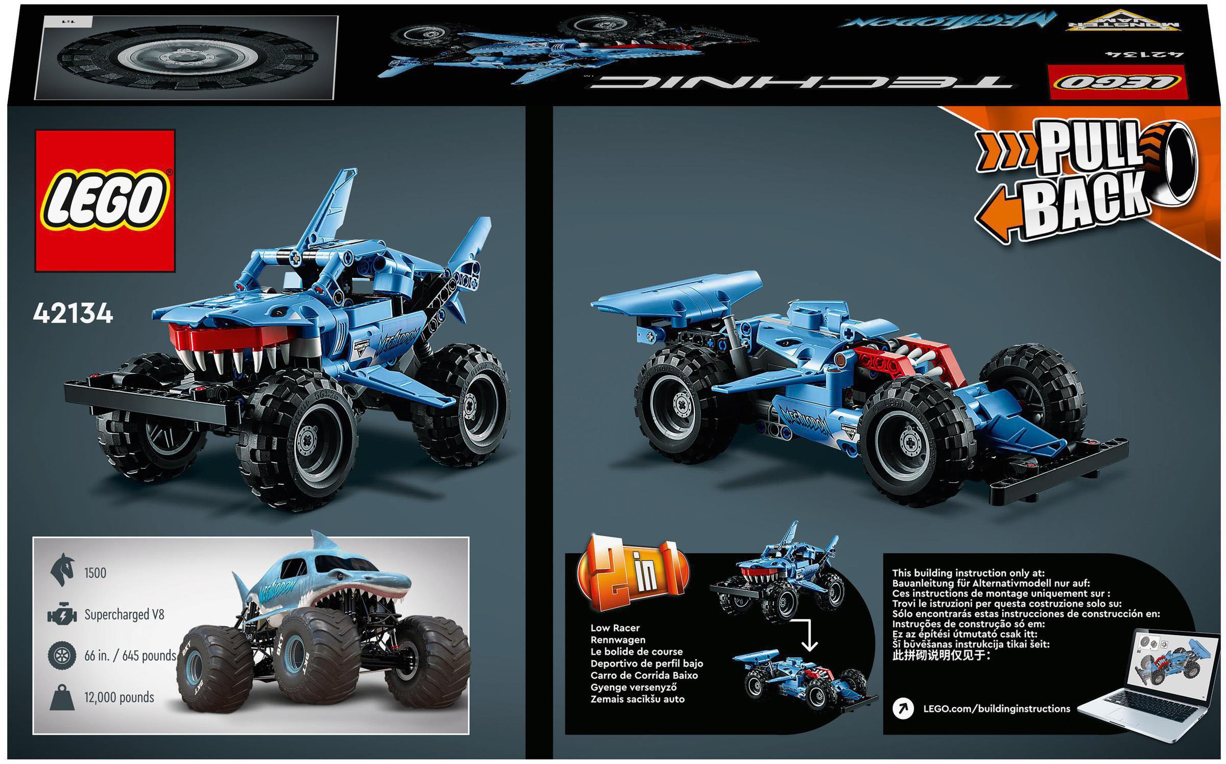 LEGO® Konstruktionsspielsteine »Monster Jam™ Megalodon™ (42134), LEGO® Technic 2in1«, (260 St.)