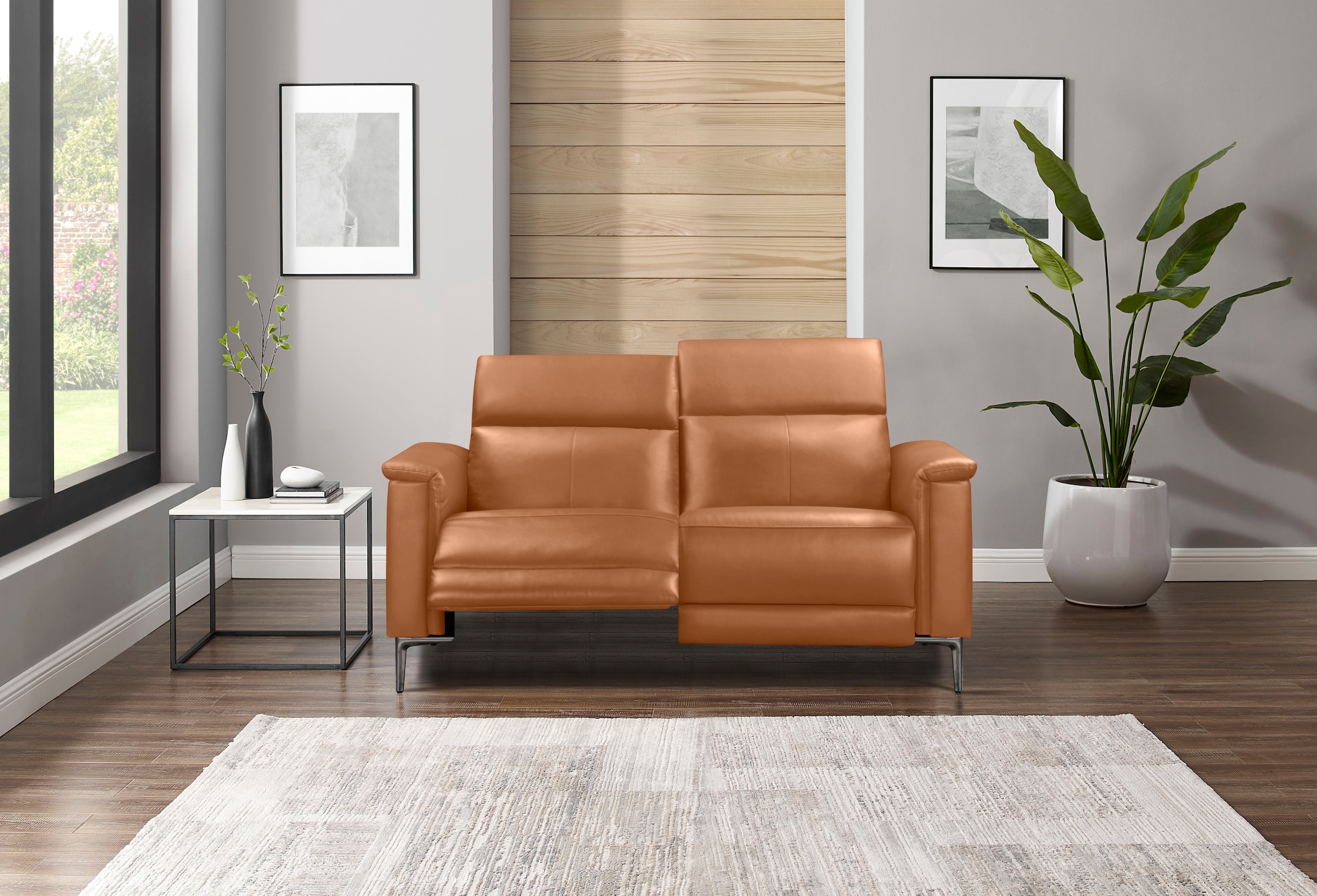 Places of Style 2-Sitzer »Lund«, manueller od. elektrischer Relaxfunktion und USB-A