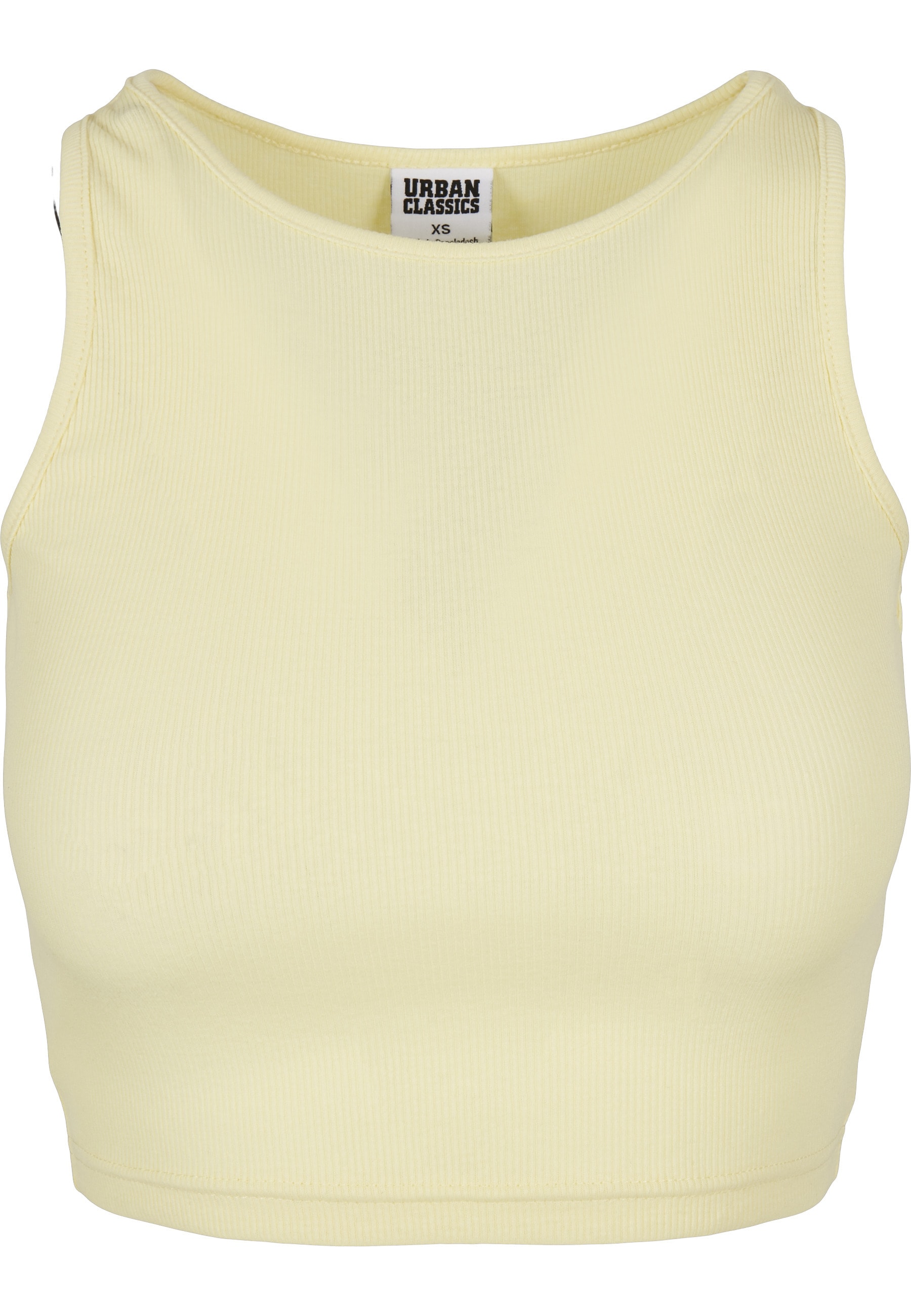 URBAN CLASSICS Muskelshirt "Urban Classics Damen Ladies Cropped Rib Top" 1 Stk.