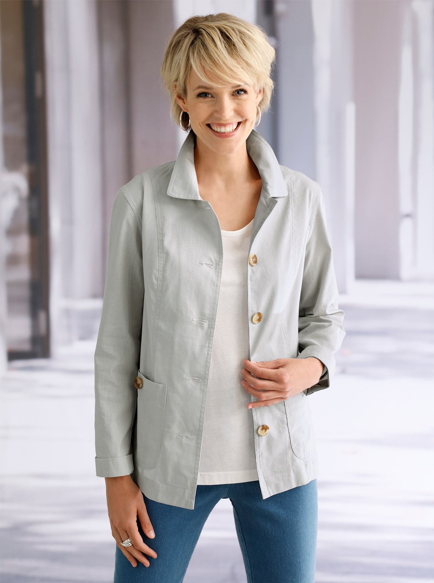 Classic Basics Langjacke, ohne Kapuze