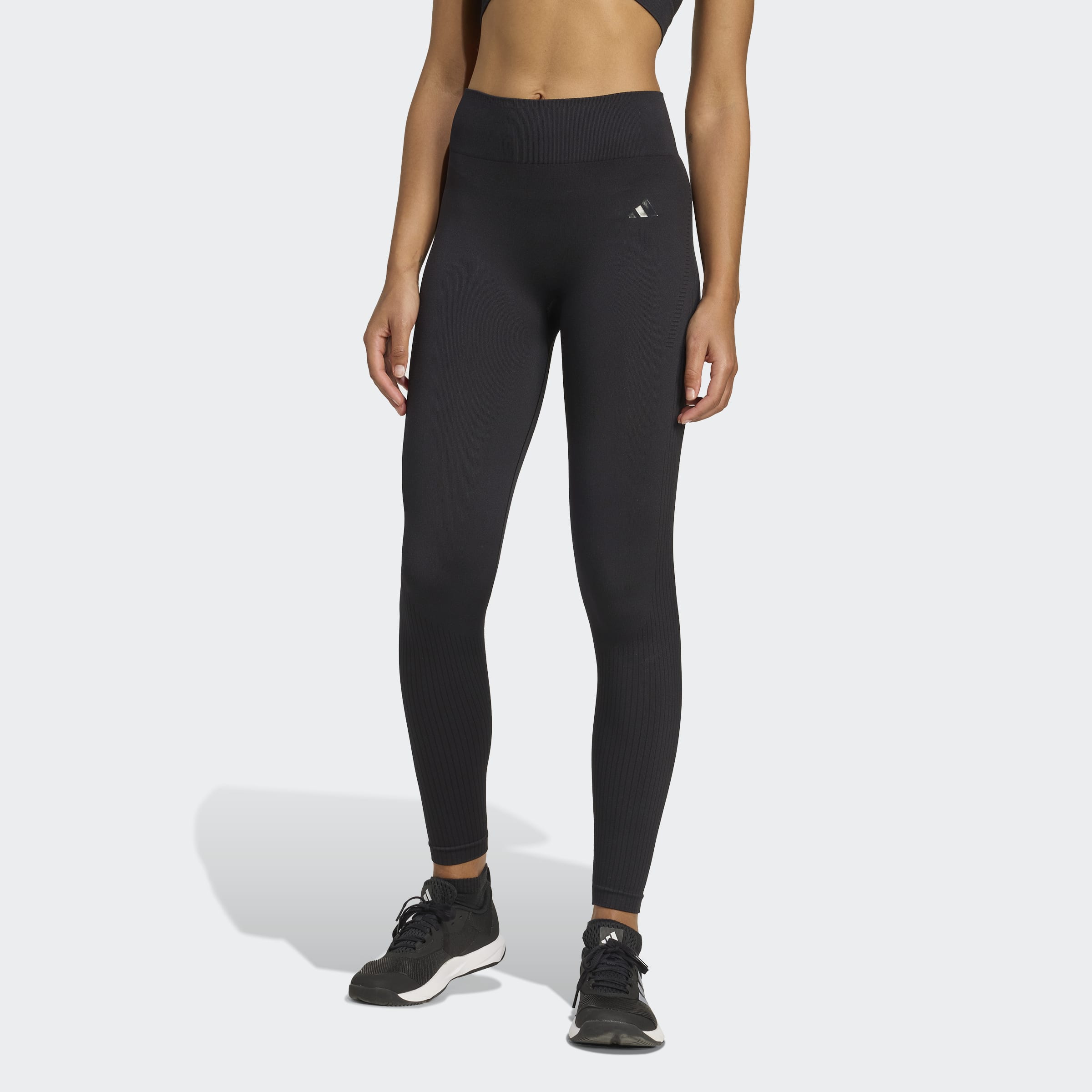 adidas Performance Trainingstights "WE KNIT 1/1 L" mit nahtlosem Strickmaterial, ohne Verschluss, stützende Passform