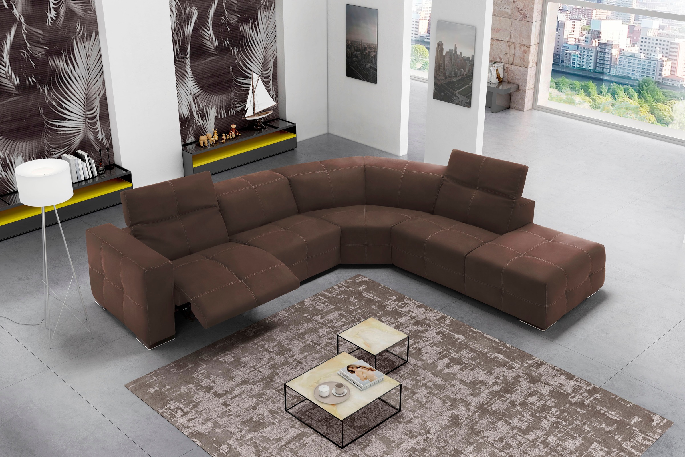 Egoitaliano Ecksofa "Sauvanne", wahlweise mit elektrischer Relaxfunktion, K günstig online kaufen