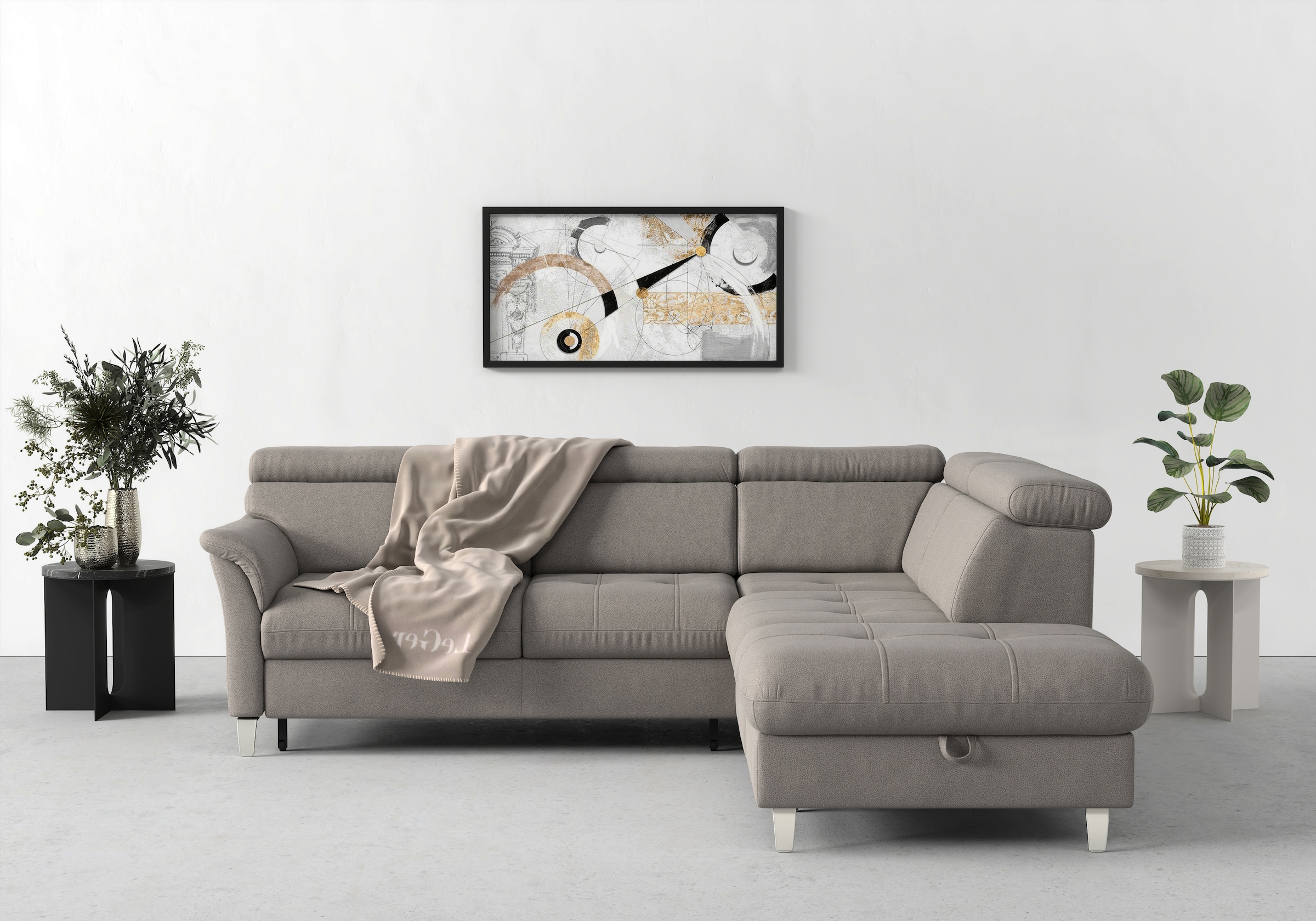sit&more Ecksofa "Marano L-Form" inklusive Kopfteilverstellung, optional Schlaffunktion & Bettkasten