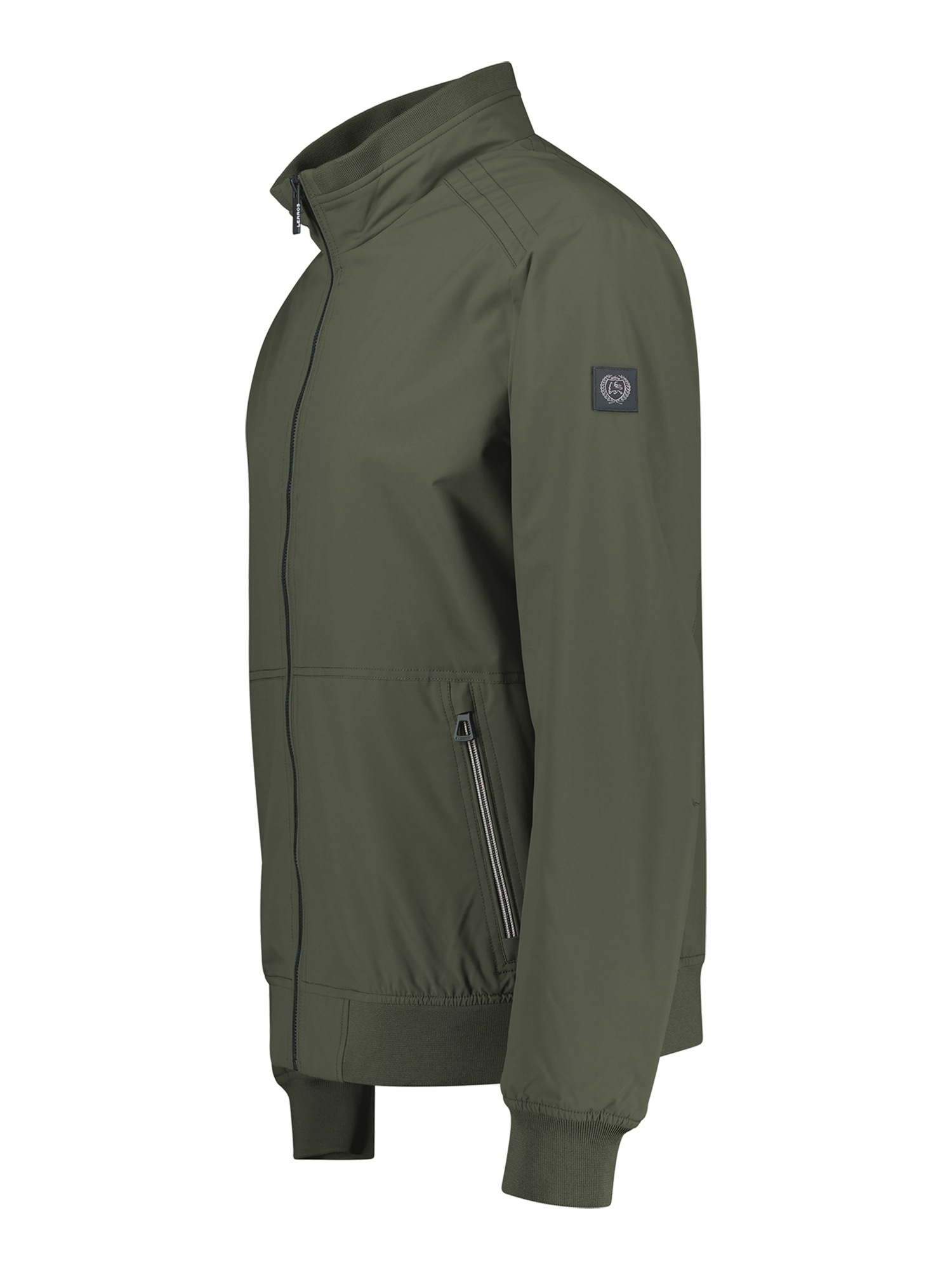 Blouson LERROS, Herren, Gr. XL, nordic olive, Web, Obermaterial: 100% Polyester, unifarben, bequem hüftbedeckend, Rundhals, Flachstrickbündchen, Jacken Blouson, mit Stehkragen und Reißverschluss 2