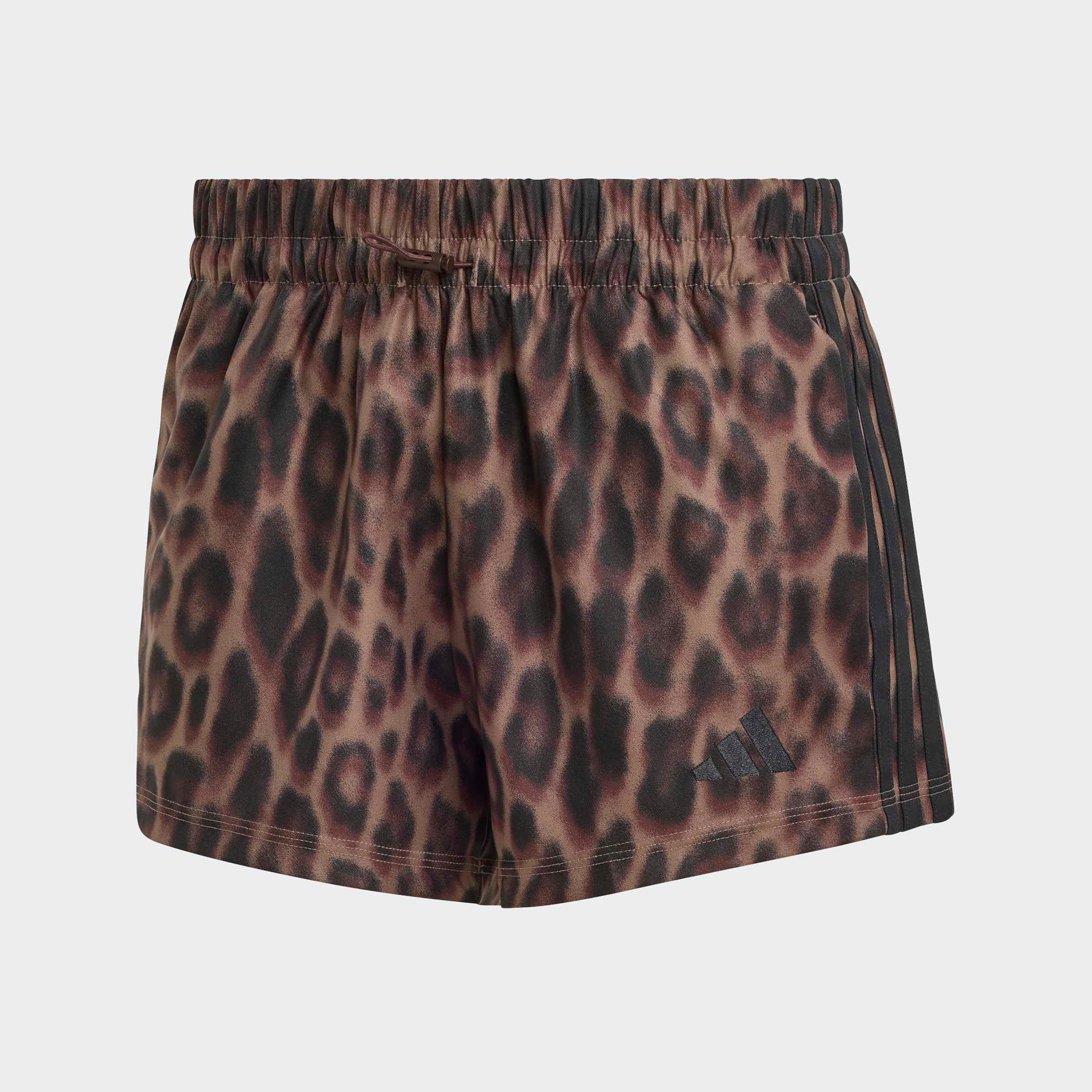 adidas Sportswear Shorts »SEASONAL ESSENTIALS LEOPARD PRINT WOVEN MIT 3-STREIFEN«