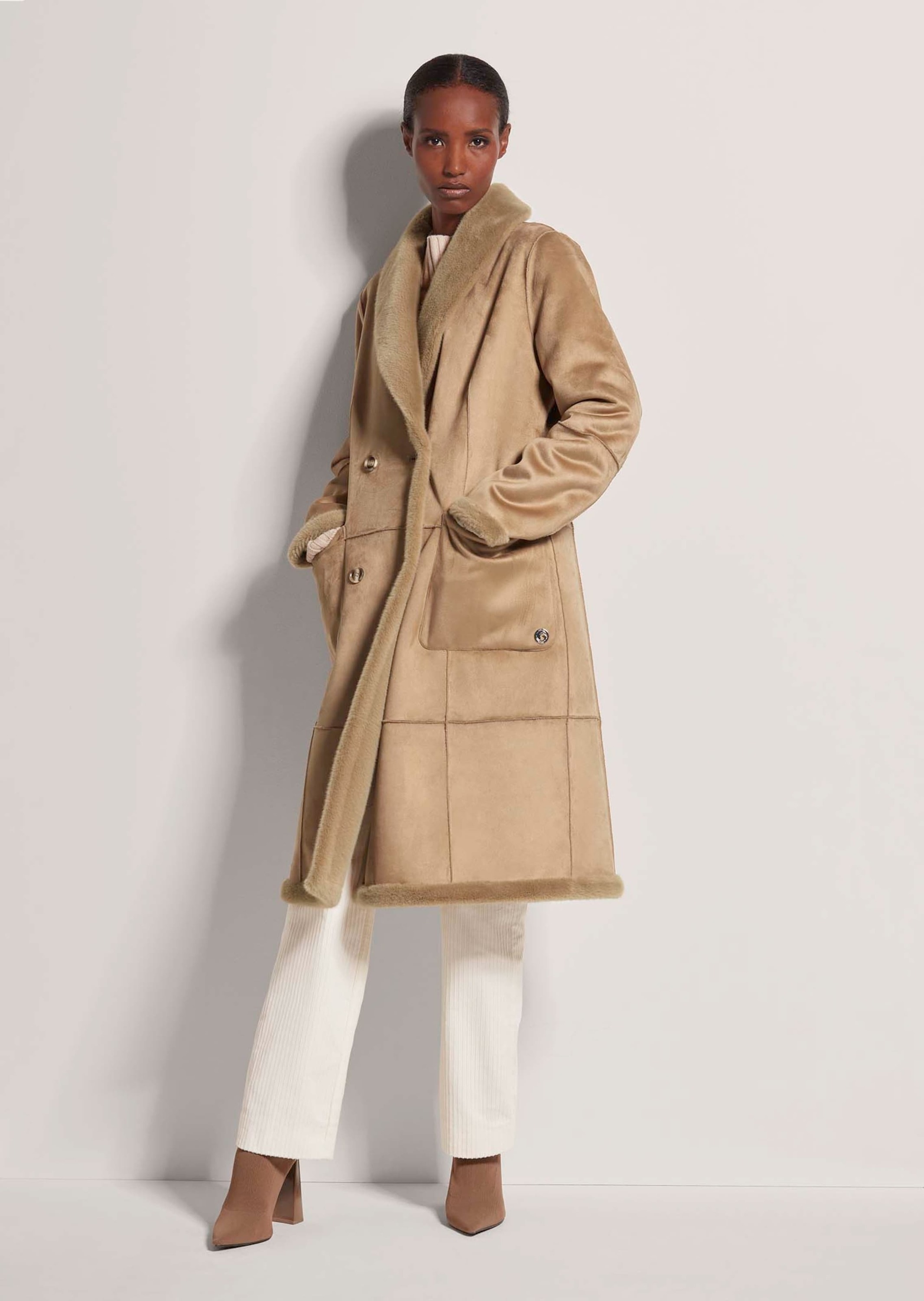 MADELEINE Langmantel "Wendemantel Wende-Mantel in Lammfell-Optik" günstig online kaufen