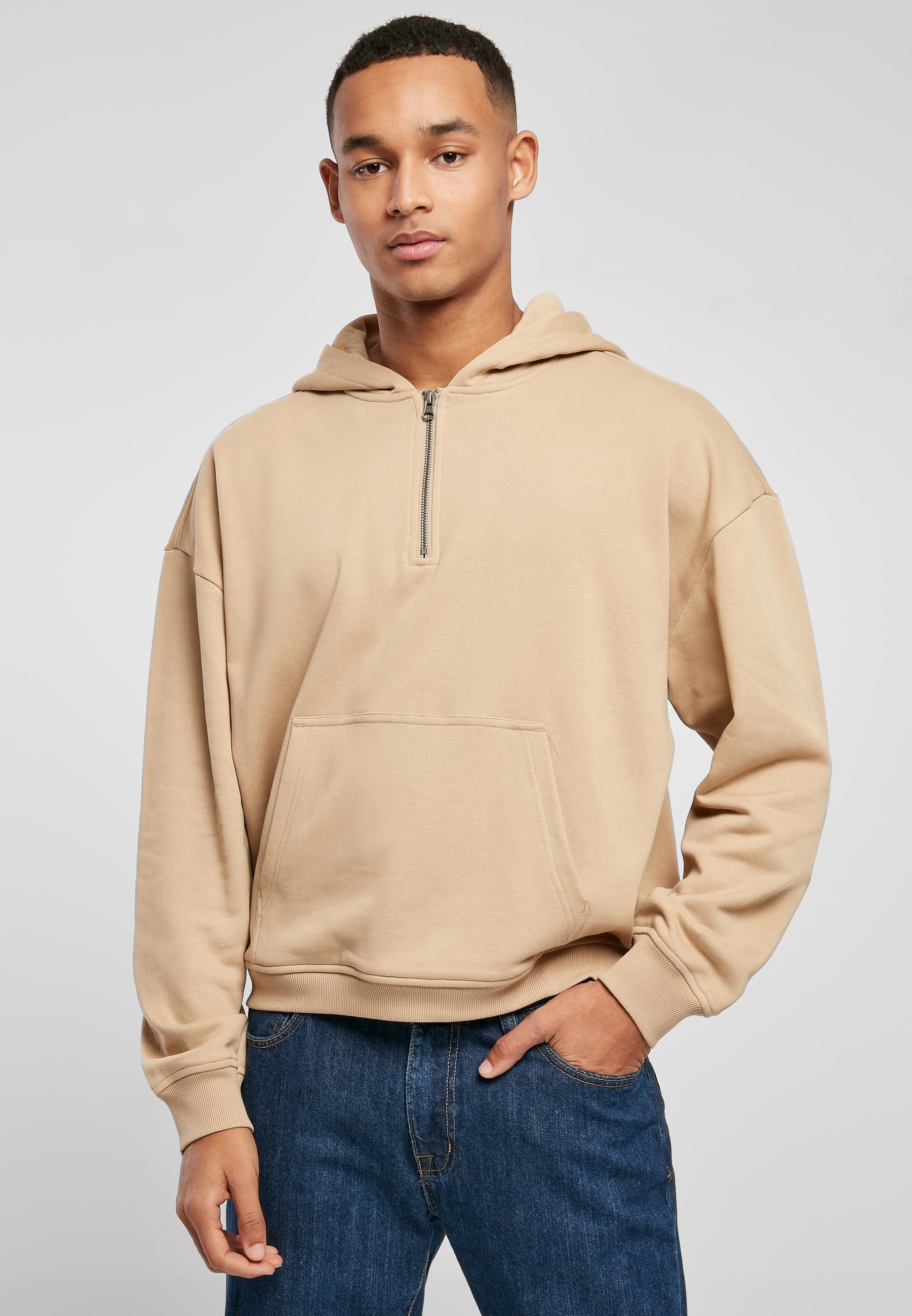 URBAN CLASSICS Sweatjacke »Urban Classics Herren Boxy Zip Hoody«