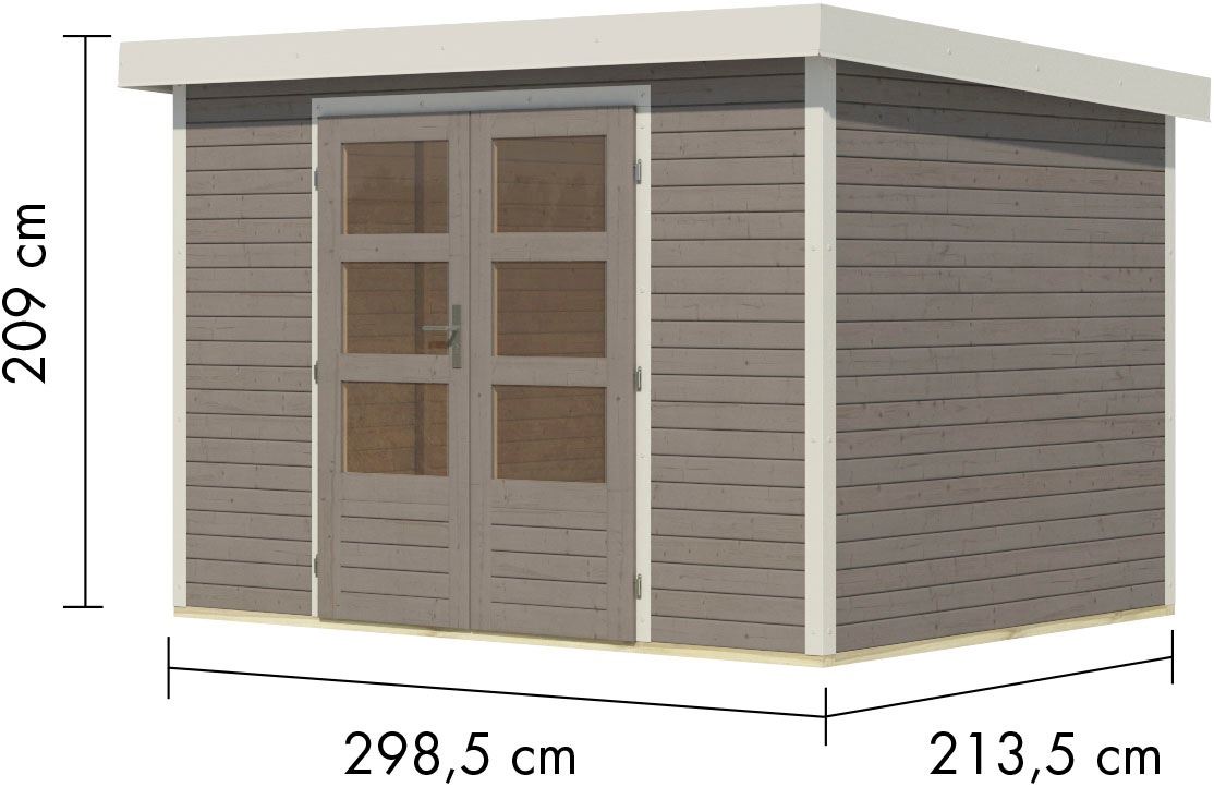 Karibu Gartenhaus »Jupiter 4 D«, in verschiedenen Farben