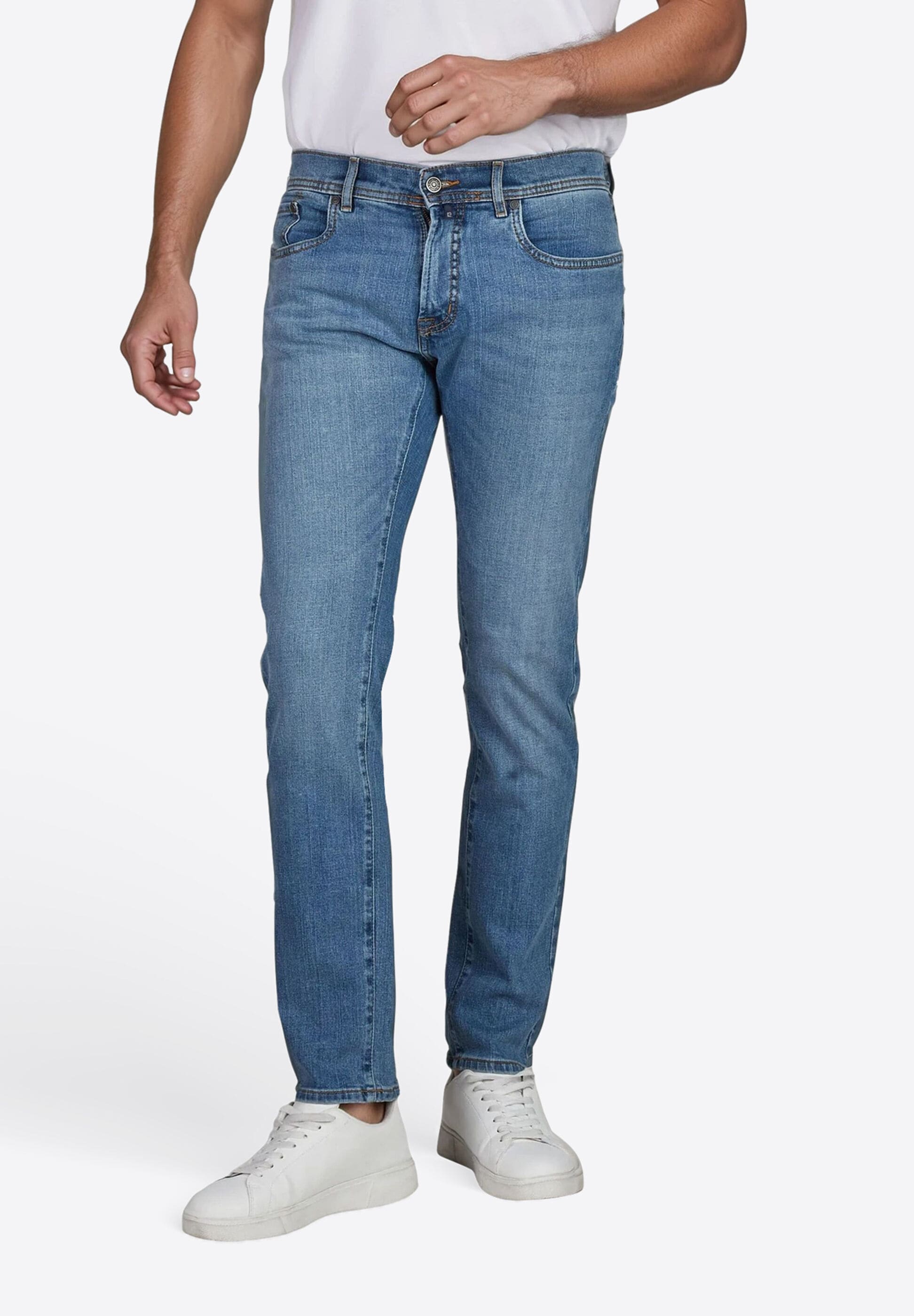 Pierre Cardin Gerade Jeans »Laval« mit Dornschlaufe für die Gürtelschnalle