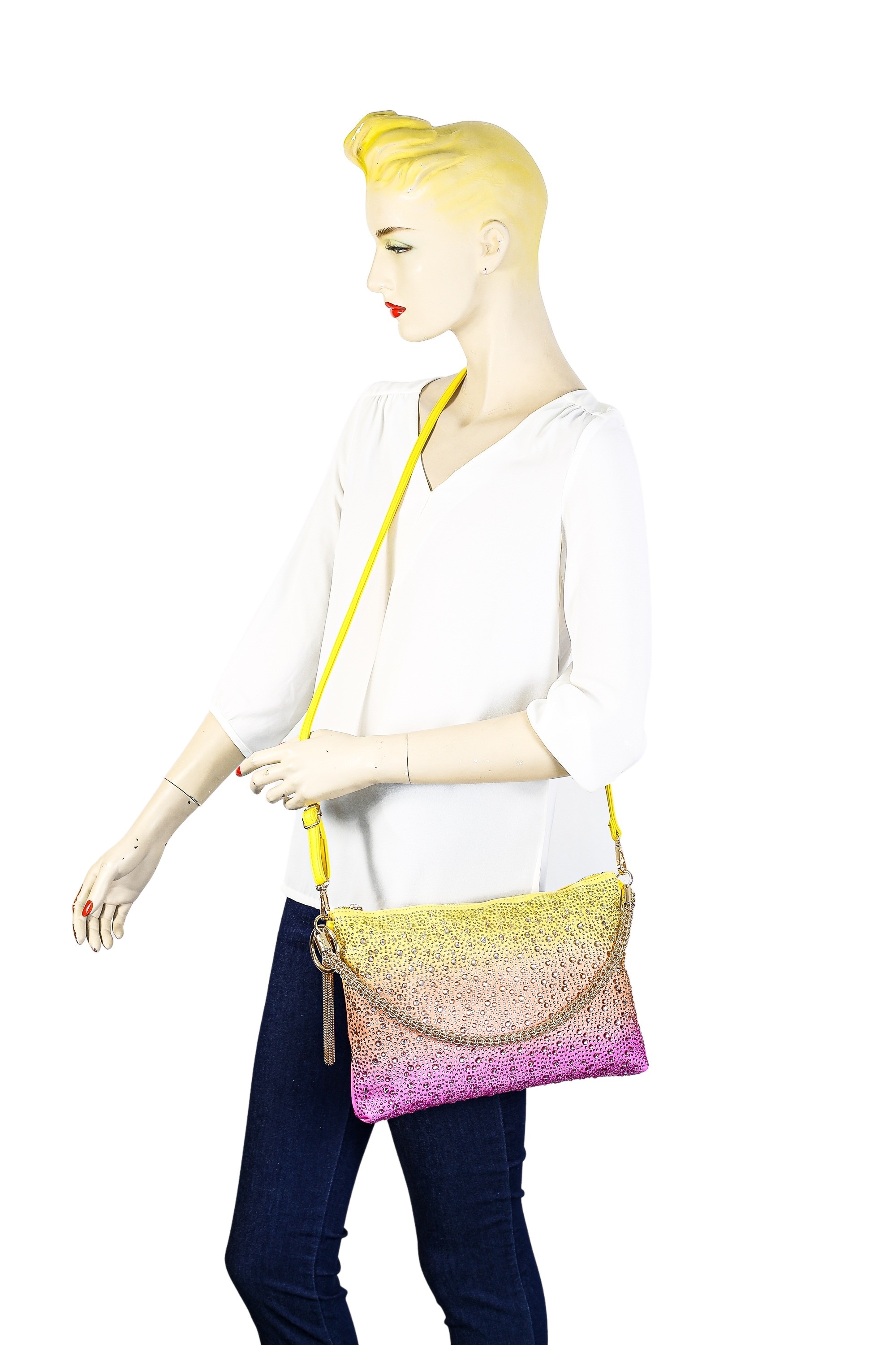 COLLEZIONE ALESSANDRO Schultertasche »Bling«, mit tausenden Strass Glitzersteinen