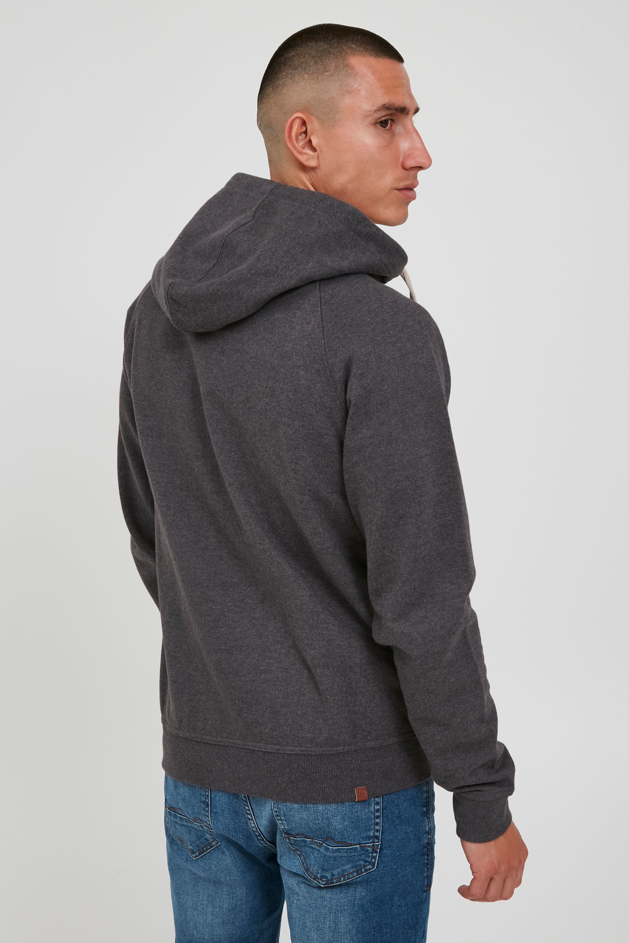 Kapuzenpullover BLEND "BHAlejandro", Herren, Gr. L, charcoal, Sweatware, 60% Baumwolle, 40% Polyester, regular fit, ohne Ausschnitt, eingesetzt, Pullover Kapuzenpullover, Kapuzensweatshirt mit Frontprint 3