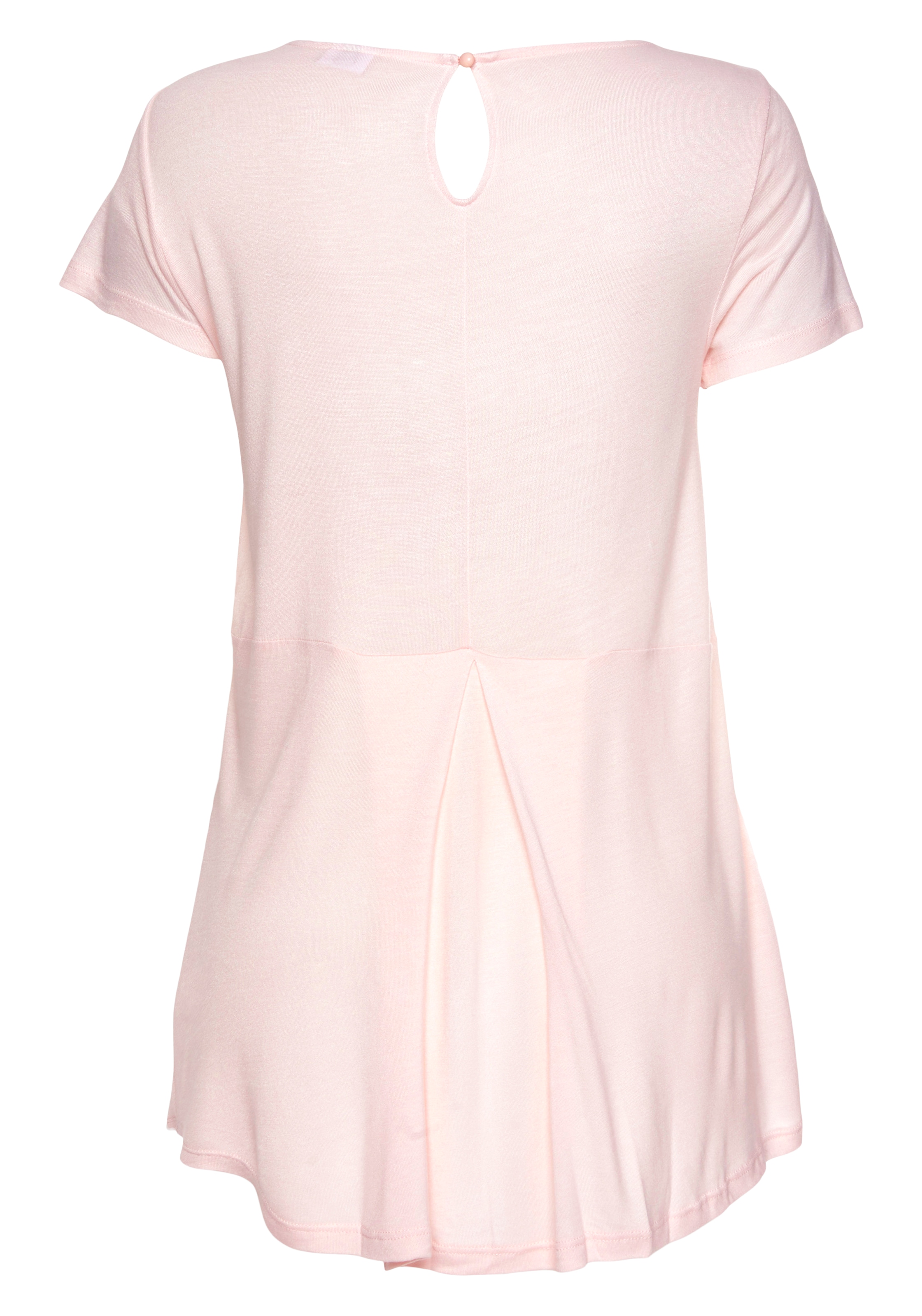 LASCANA T-Shirt, mit verlängertem Rückenteil, Kurzarmshirt, Longshirt,  Basic online kaufen | BAUR