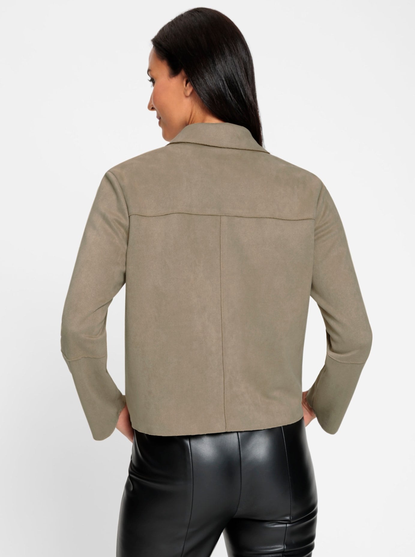 heine Lederimitat-Blazer »Velourslederimitat-Jacke«