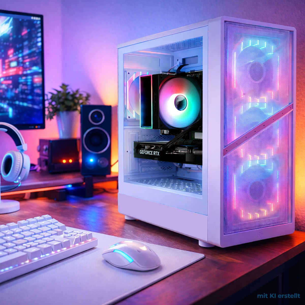 GAMEMAX Gaming-PC-Komplettsystem »MegaDeal AERIS MW 2862 AMD Ryzen 7 5700X 32GB 1TB SSD RTX 5060« 27 ″ AMD Ryzen 7 GeForce RTX 5060 32 GB RAM 1.000 GB SSD Windows 11 + MSI PRO MP272L LCD-Monitor, 68,6cm (27")