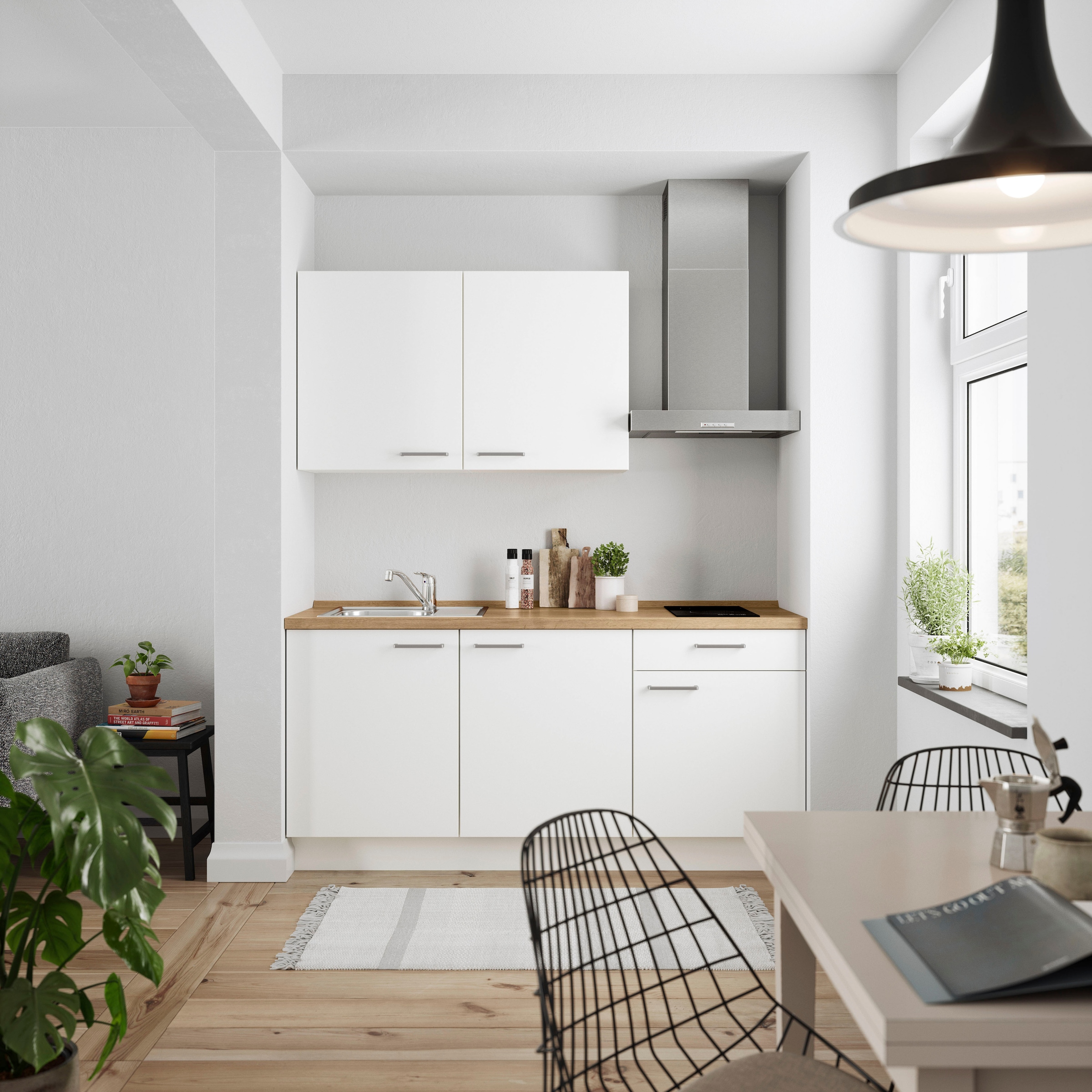 nobilia® Küchenzeile »"Touch I"« vormontiert, Ausrichtung wählbar, Breite 180 cm, wahlw. mit E-Geräten