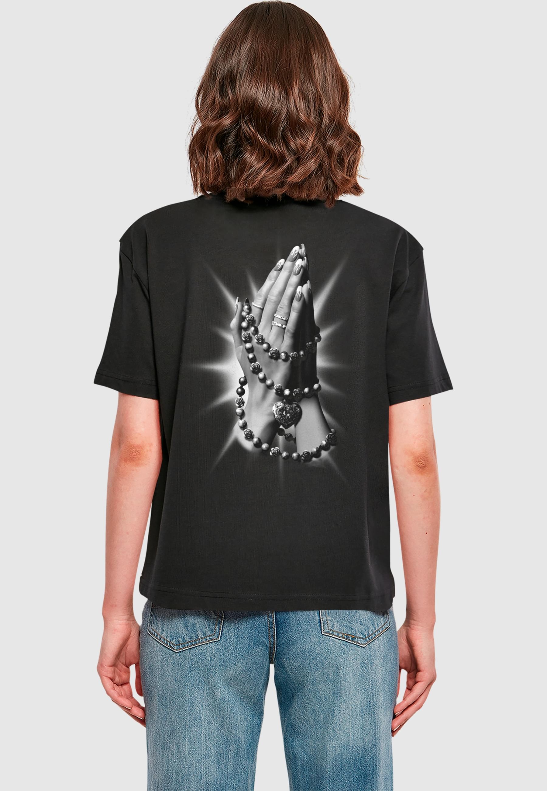 Miss Tee T-Shirt »Miss Tee Damen Praying Hands Tee«, (1 tlg.)