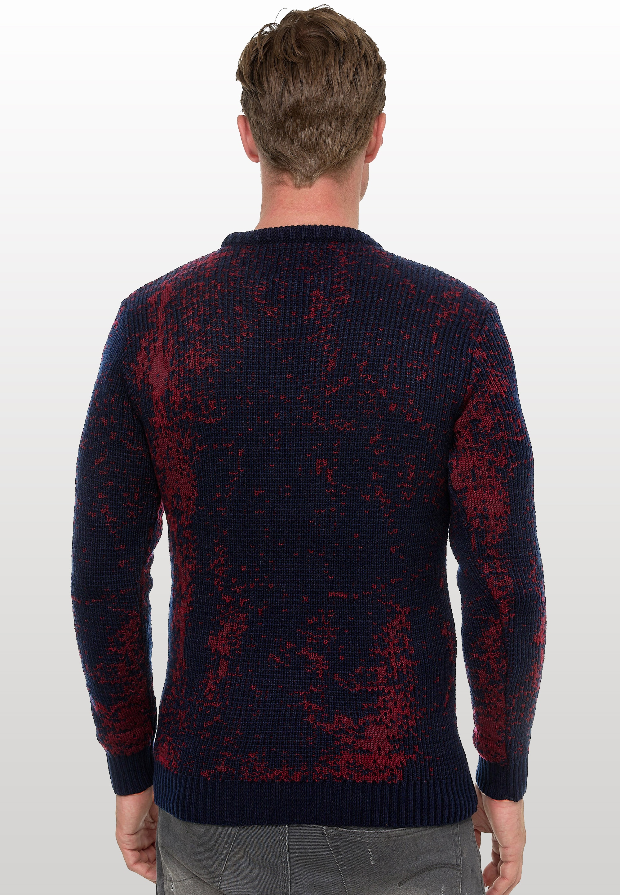 Rusty Neal Strickpullover, im angesagten zweifarbigen Design