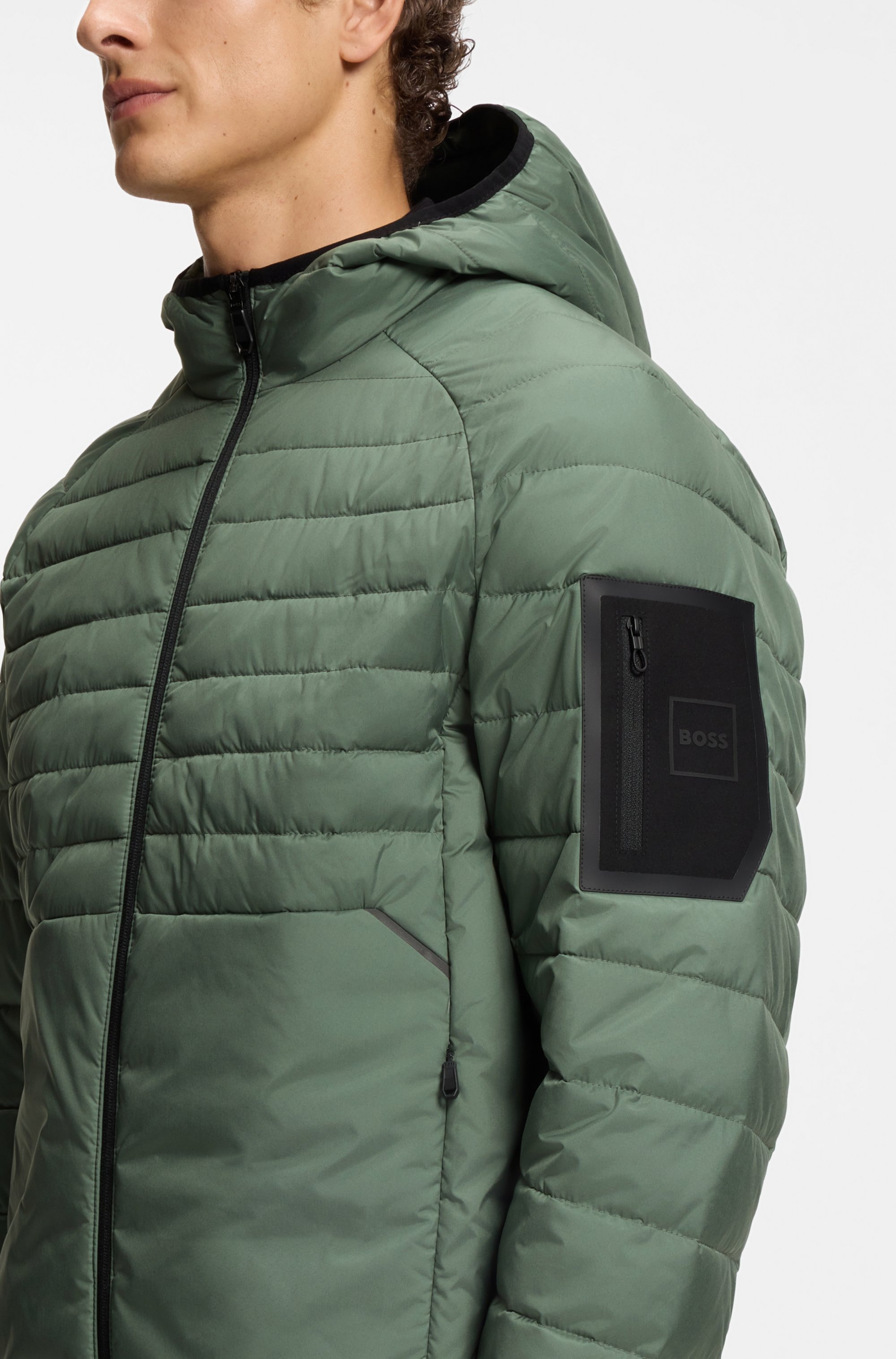 Thumbnail - BOSS GREEN Steppjacke "OW Urbanex JT HD" mit Kapuze Kapuze, Regular Fit, reflektierende Details