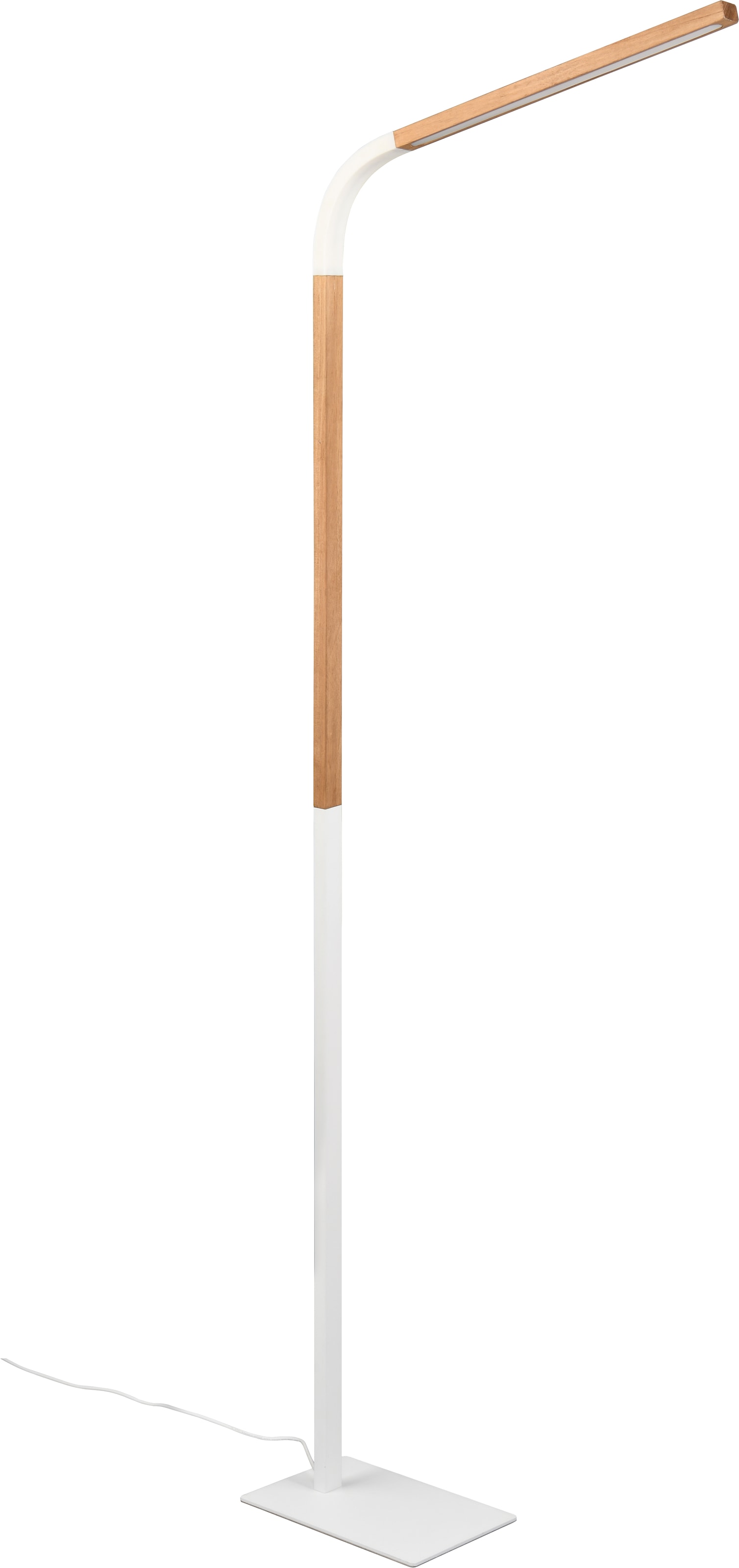 TRIO Leuchten LED Stehlampe »NORRIS, Stehleuchte mit Fußdimmer und Flexarm, Leseleuchte H. 140cm« LED-Board 1 Stk. Warmweiß 11W 1400 Lumen warmweiße LED, dimmbar per Fußschalter (3 Stufen)