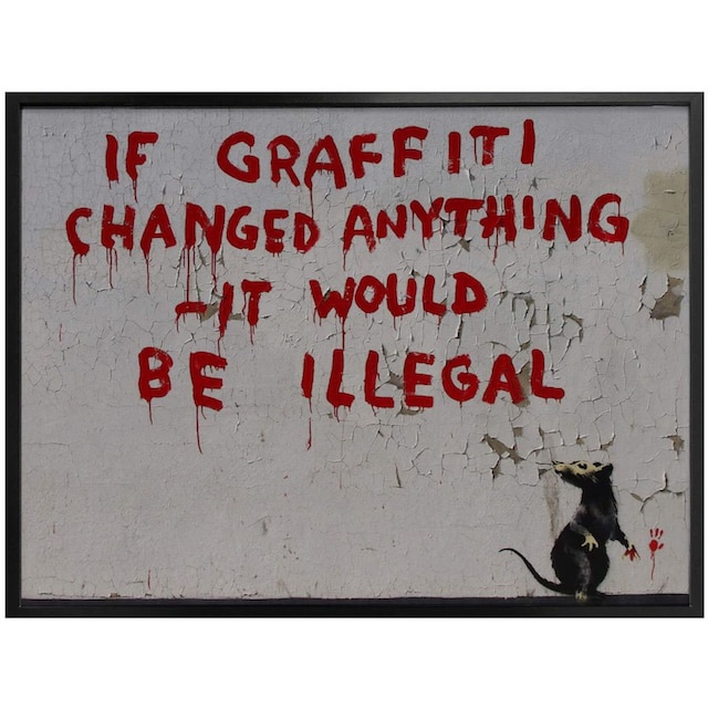 Wall-Art Poster »Straßenkunst If graffiti changed anything«, Graffiti, (1 St.),  Poster, Wandbild, Bild, Wandposter kaufen | BAUR