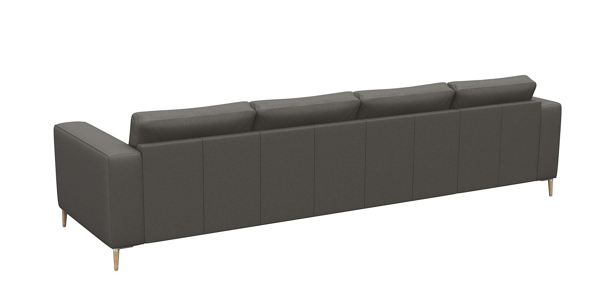 Thumbnail - FLEXLUX "Fiore, super bequem durch hochwertigen Sitzaufbau mit Kaltschaum" breite Armlehnen, Füße Alu+ Eiche, L-Form