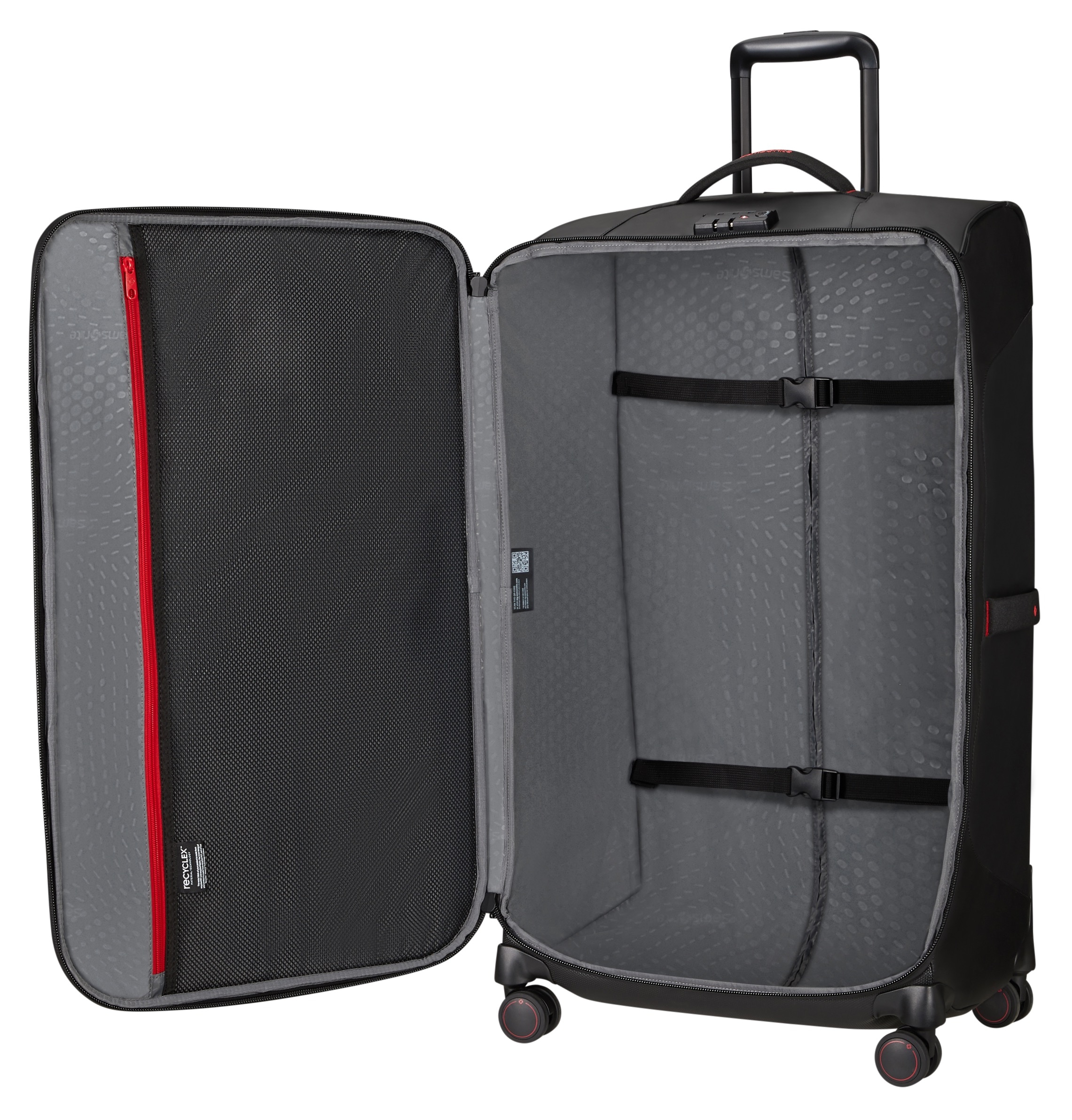 Samsonite Weichgepäck-Trolley »ECODIVER 79«, 4 St. Rollen, Aufgabegepäck Koffer Reisegepäck Weichgepäck-Koffer Fronttasche