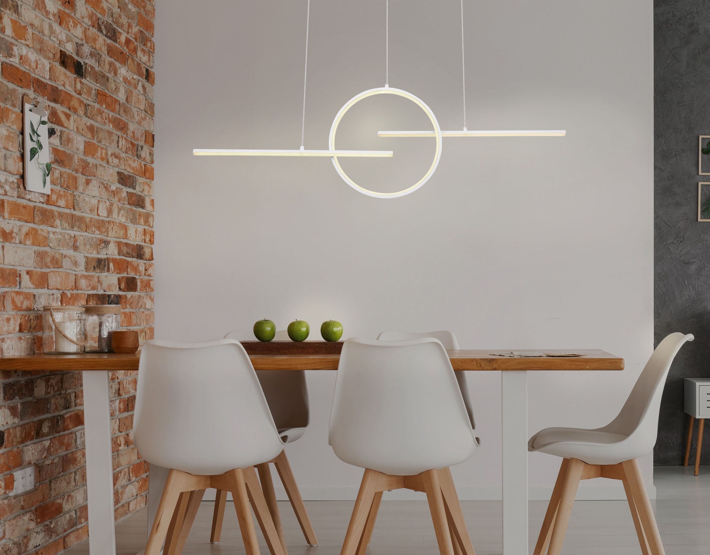 GLOBO LIGHTING Hängeleuchte »BARRAL« LED-Modul 1 Stk. warmweiß - kaltweiß Hängelampe Esszimmer-Leuchte Esstischleuchte Wohnzimmer