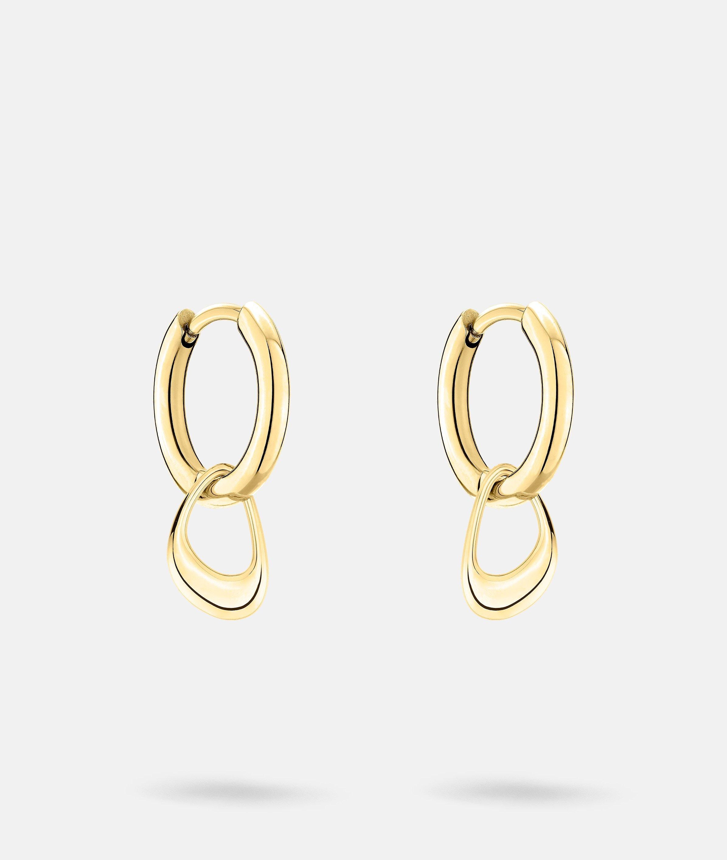 Liebeskind Berlin Paar Creolen »Schmuck Geschenk Edelstahl Ohrringe The Organic«, Einhänger abnehmbar
