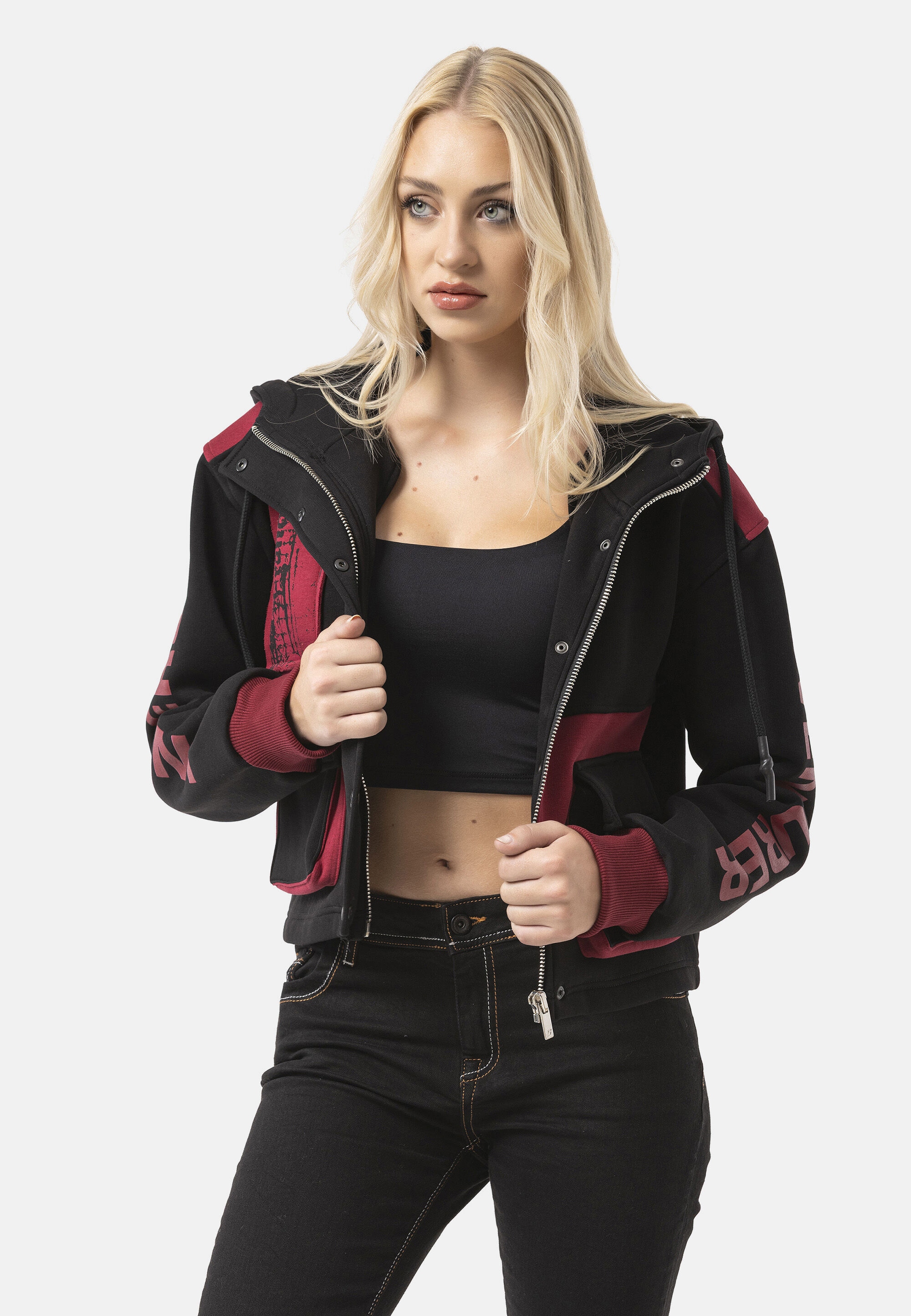 Cipo & Baxx Sweatjacke »Sweatjacke« 1 tlg. Kapuze mit Kordelzug