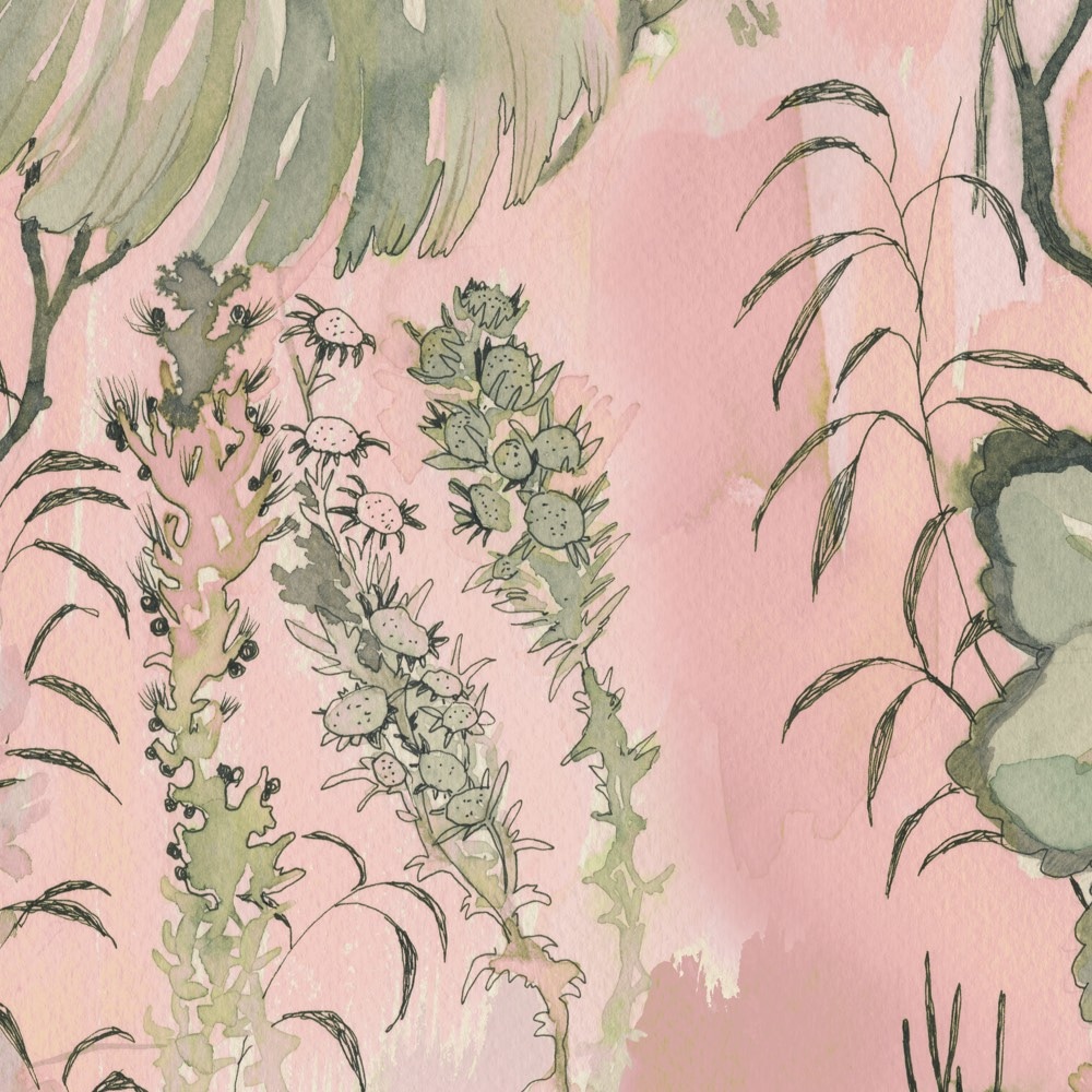 Komar Fototapete »Vlies Fototapete - Flower Chain - Größe 200 x 250 cm« Motiv | bedruckt glatt