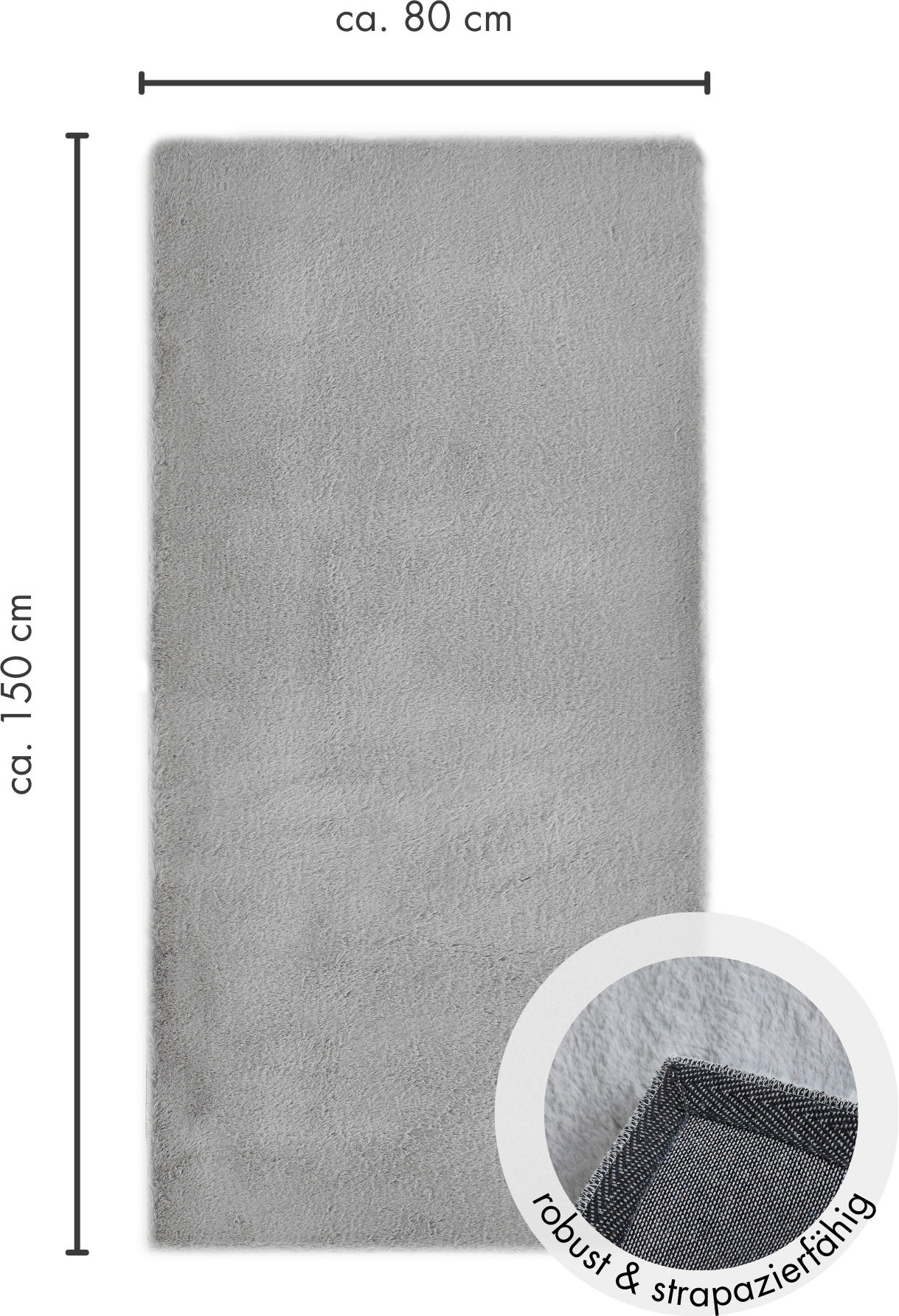 LUXOR living Fellteppich »Novara«, rechteckig, 30 mm Höhe, Kunstfell, Kaninchenfell-Haptik, besonders weicher Hochflor