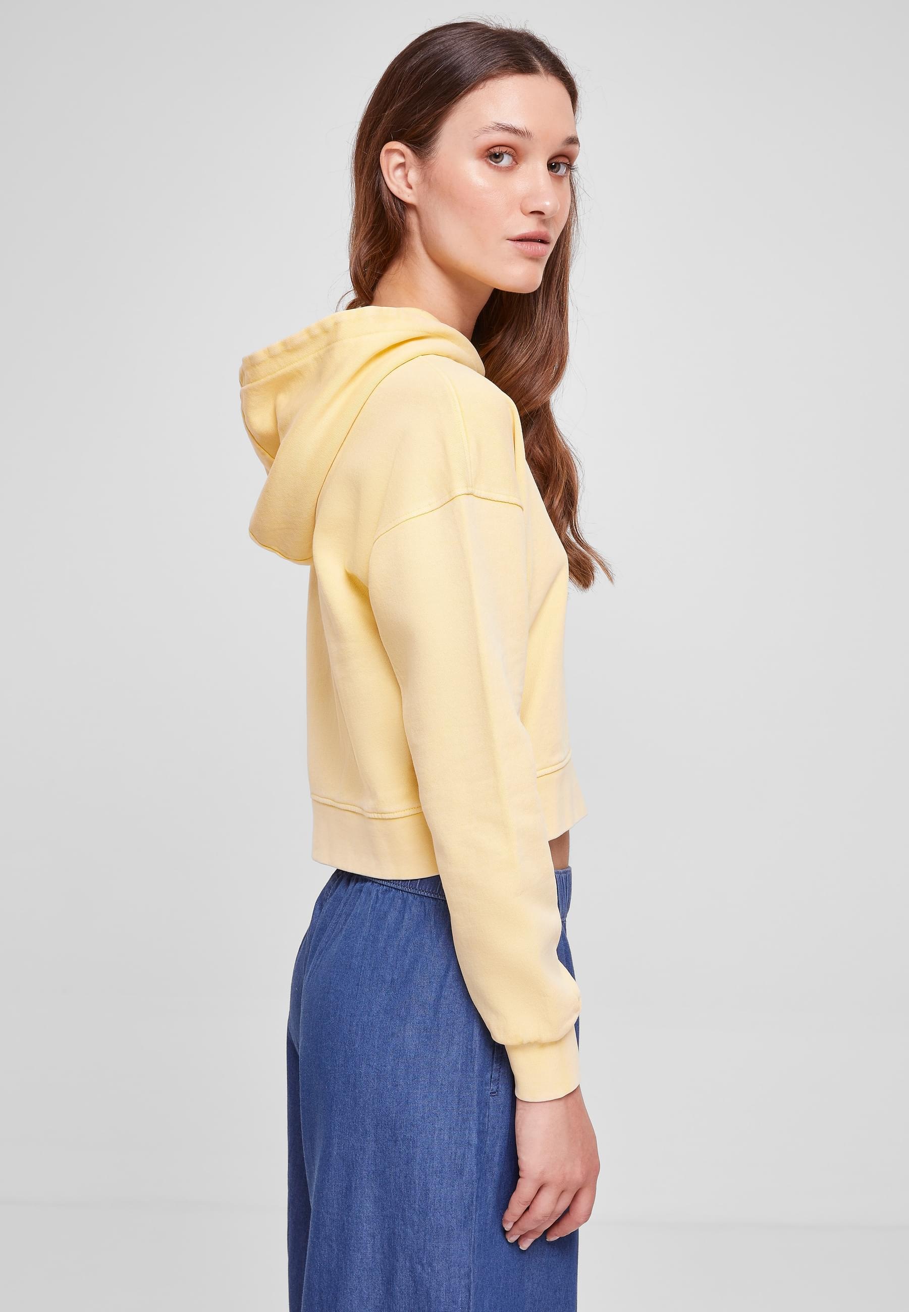 URBAN CLASSICS Kapuzenpullover »Urban Classics Damen Ladies Short Flower Embroidery Terry Hoody«, (1 tlg.)