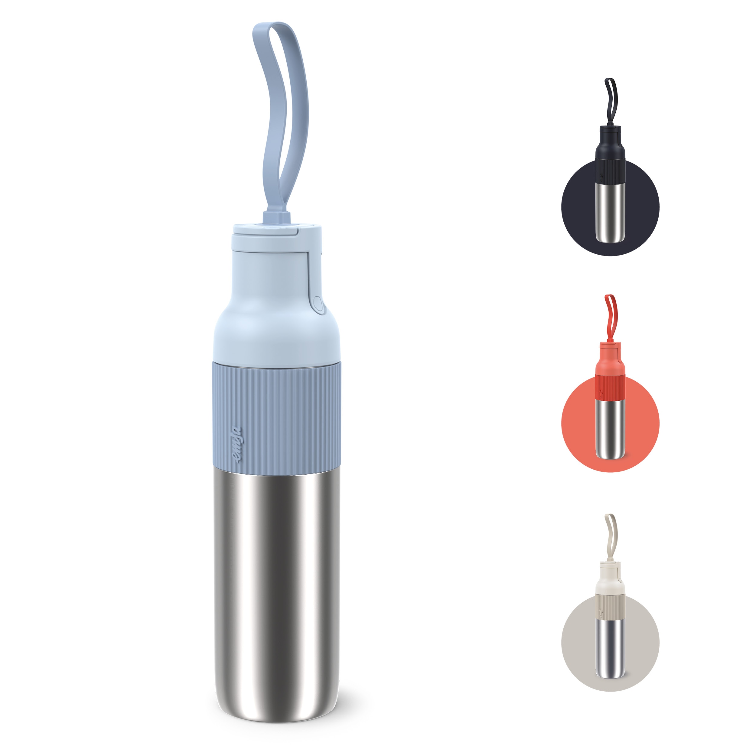 Emsa Isolierflasche "beYou Flip" mit Flip-Verschluss und Trageband, 100% dicht, spülmaschinengeeignet