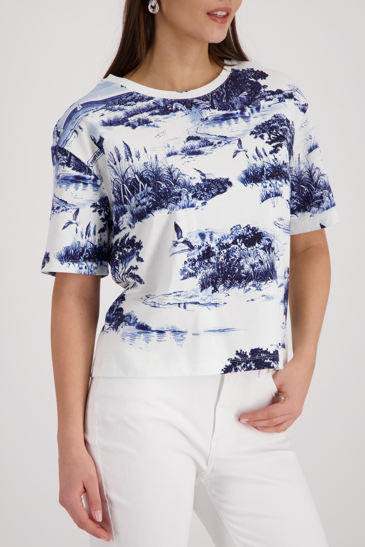 Monari T-Shirt Regular fit mit Landschaftsdruck