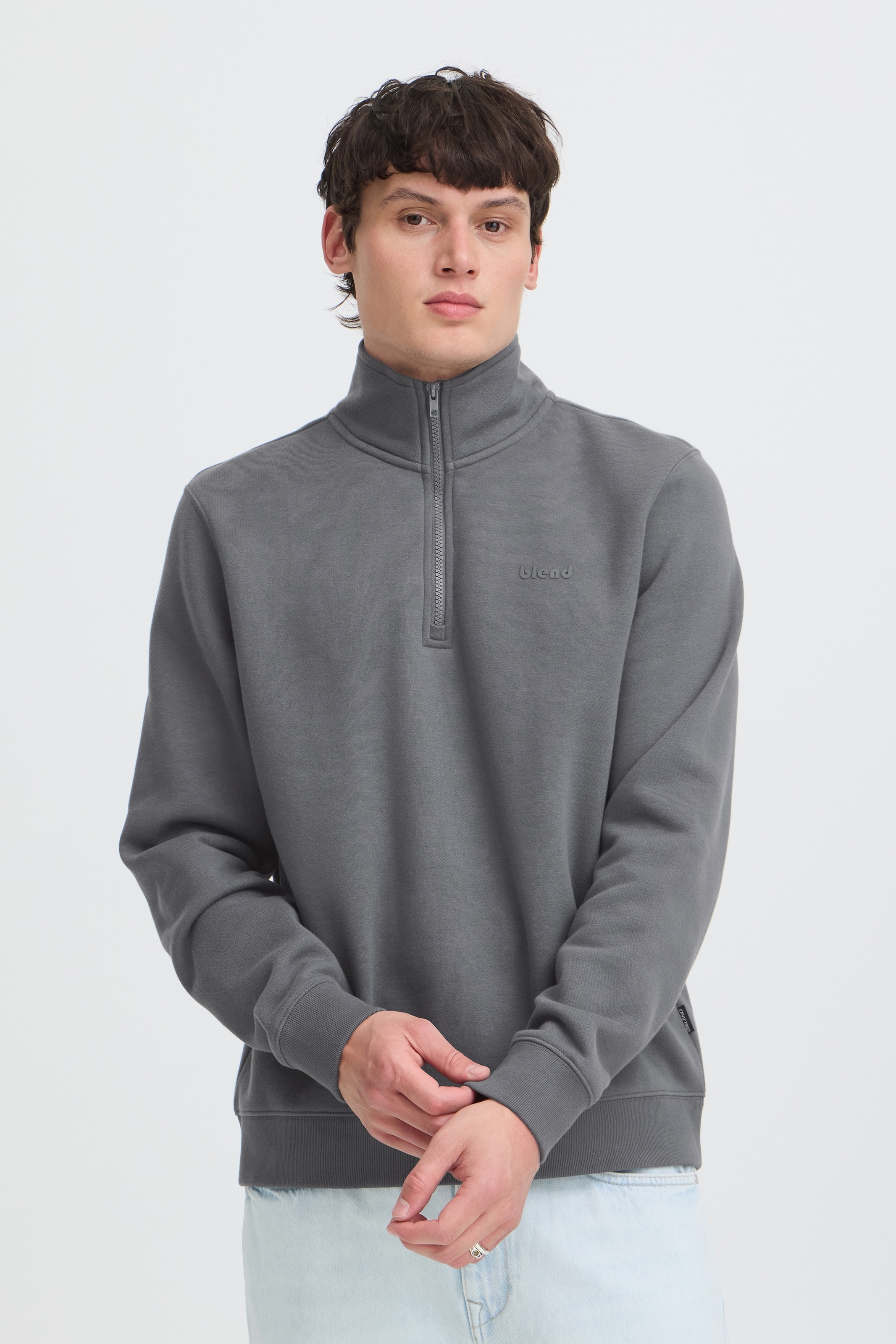 Blend Sweatshirt "BHDOWNTON HALFZIP PP NOOS", Baumwollmischung, regular fit