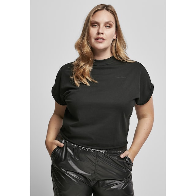 URBAN CLASSICS T-Shirt »Frauen Ladies Short Oversized Cut On Sleeve Tee«, (1  tlg.) online bestellen | BAUR