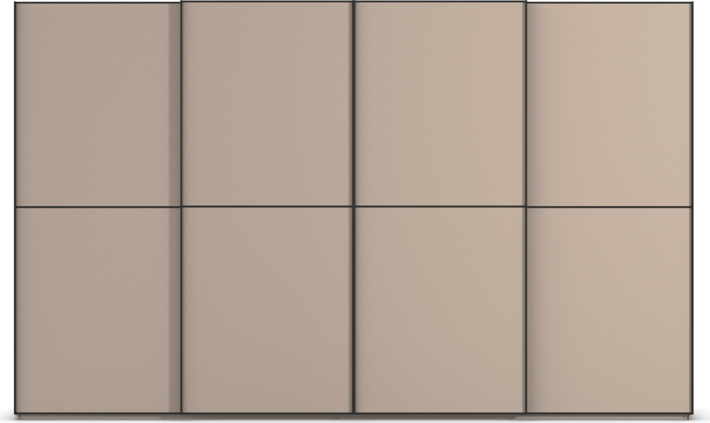 rauch Schwebetürenschrank »Kleiderschrank Schrank Garderobe Schlafzimmerschrank SCALE-DUO«, edle zweigeteilte Türen und 3 Zierleisten MADE IN GERMANY