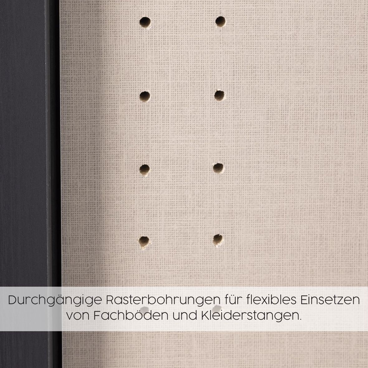 rauch Drehtürenschrank »Kleiderschrank Schrank Garderobe Breiten 181/226/271 cm LAMELLA« 3 verschiedene Ausstattungen BASIC/CLASSIC/PREMIUM (inkl. SOFT-CLOSE),  elegante Lamellen-Auflage in 3D Akustikpaneel Optik MADE IN GERMANY
