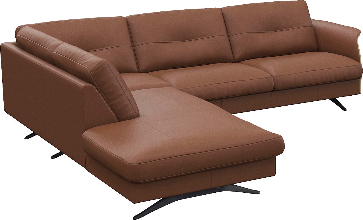 FLEXLUX Ecksofa »Glow, super bequem durch hochwertigem Sitzaufbau mit Federkern, L-Form«, Skandinavisches Design, In hochwertiger Verarbeitung