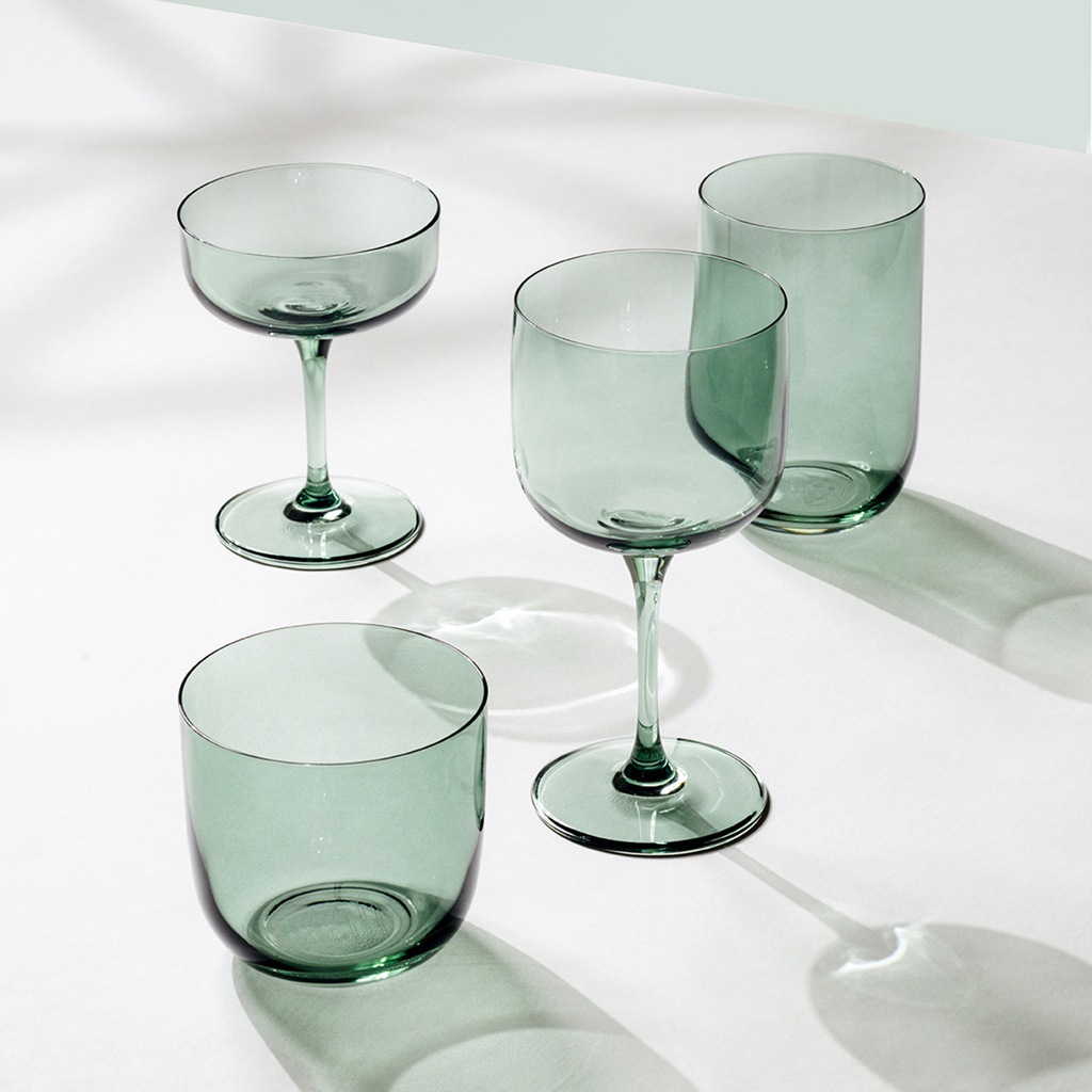 Weinglas "Weingläser Like Glass 270 ml 6er Set", grün (sage), 6 tlg., Glas, LIKE. BY VILLEROY & BOCH, Trinkgefäße, Weinglas 3