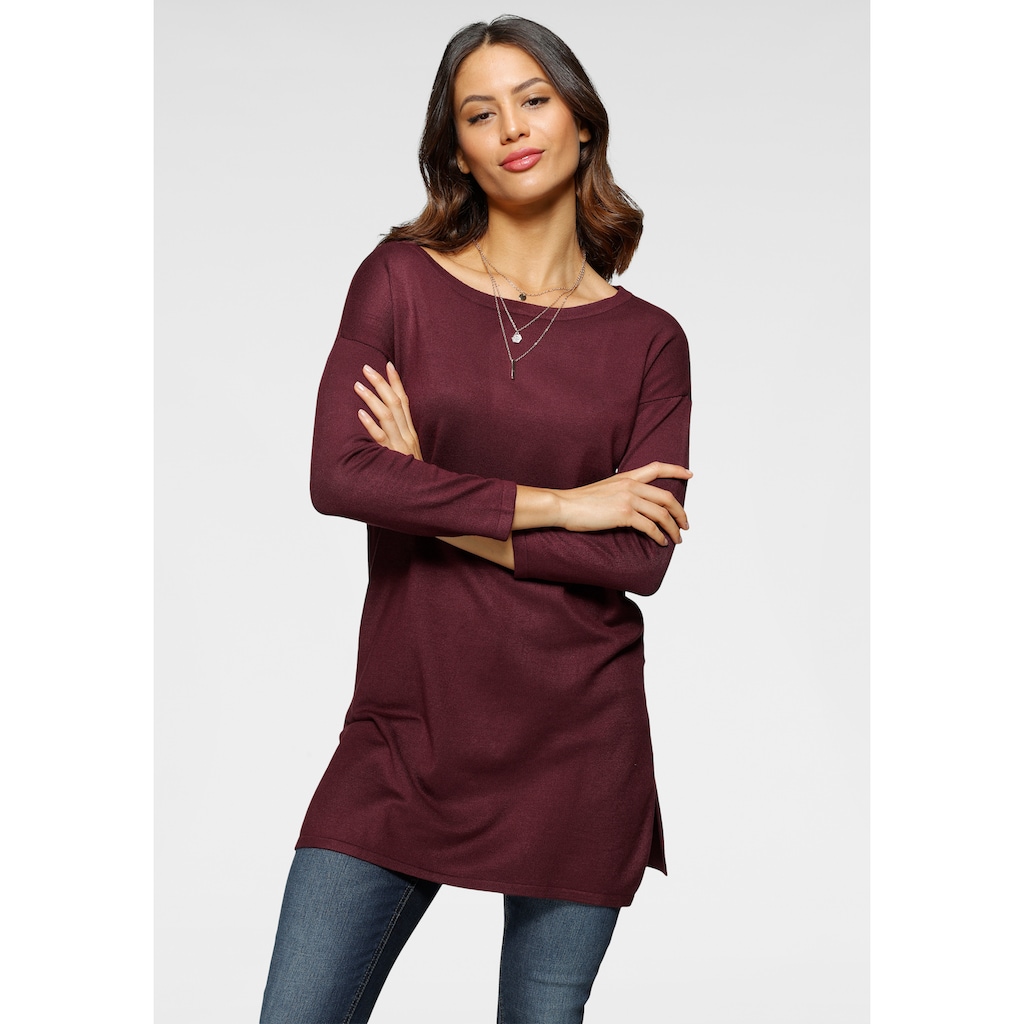 Laura Scott Longpullover, mit Seitenschlitzen