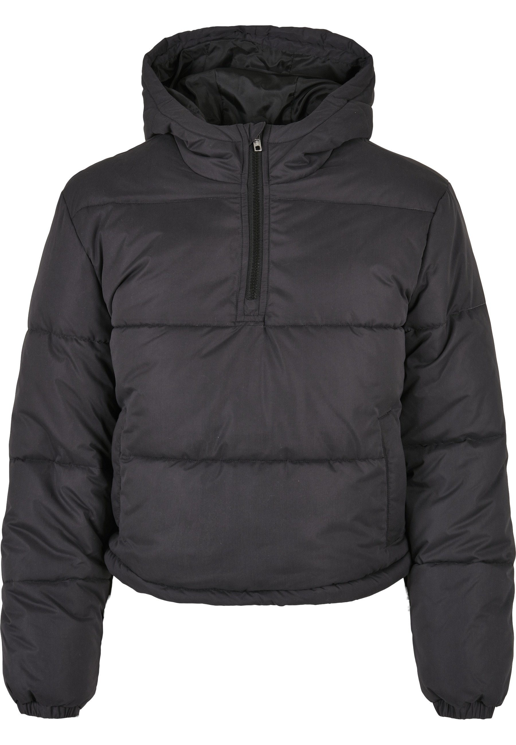 URBAN CLASSICS Winterjacke "Urban Classics Damen Ladies Puffer Pull Over Jacket" 1 Stk. tlg. mit Kapuze