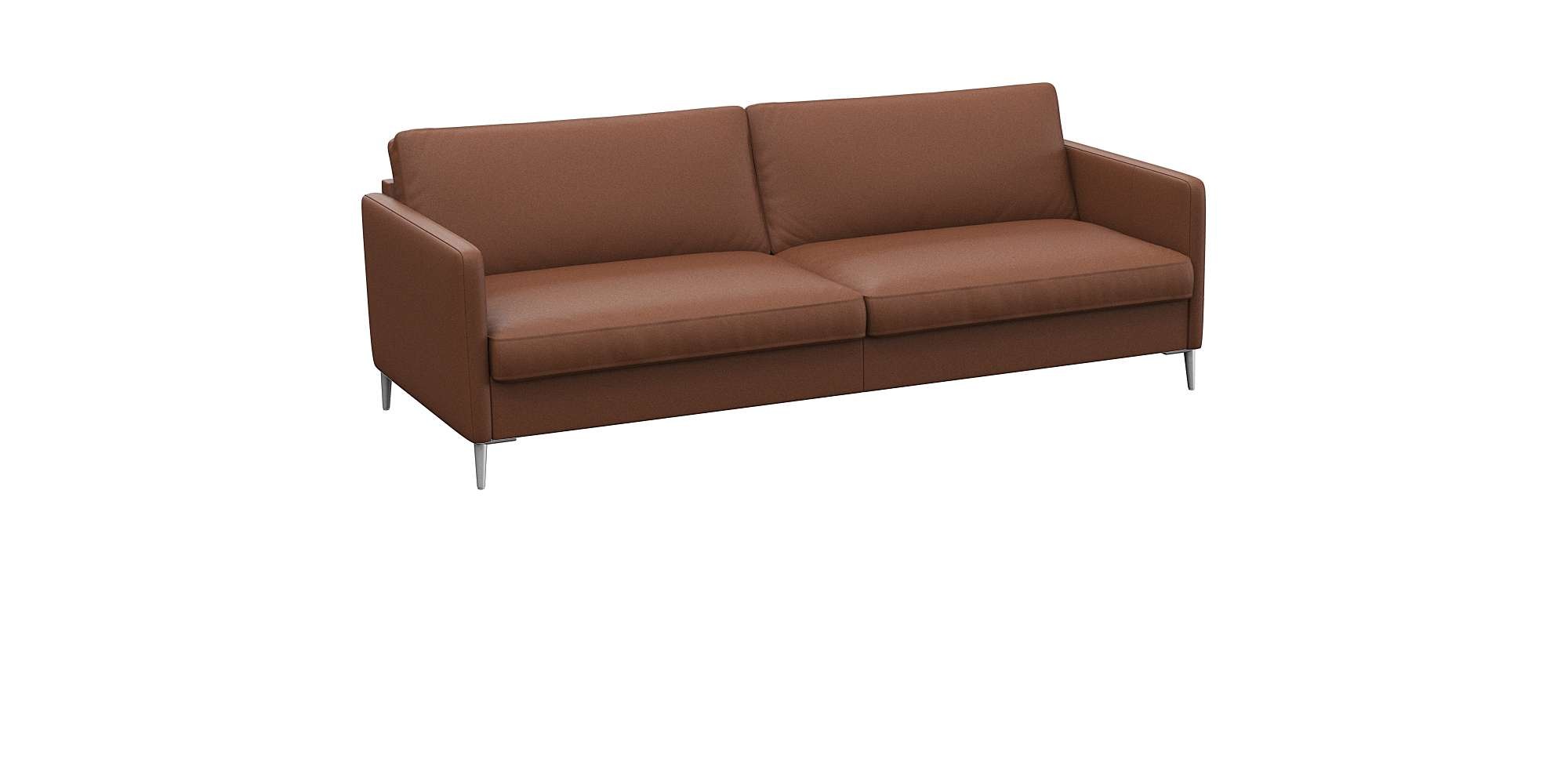 FLEXLUX 3-Sitzer »Fiore, super Sitzkomfort durch Kaltschaum im Sitz«, schmale Armlehnen, Füße Alu