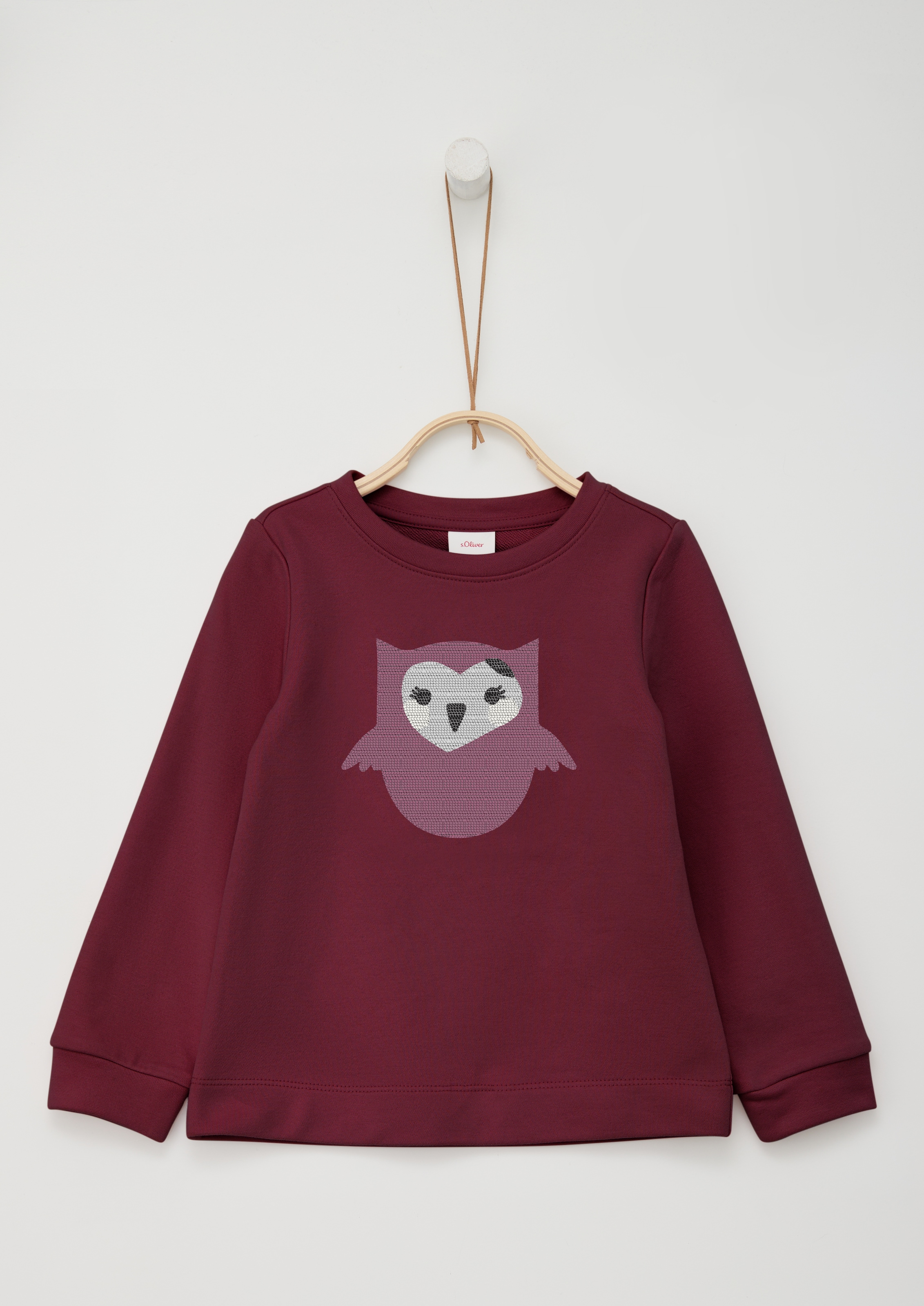 Sweatshirt, mit Eule Aus Pailletten