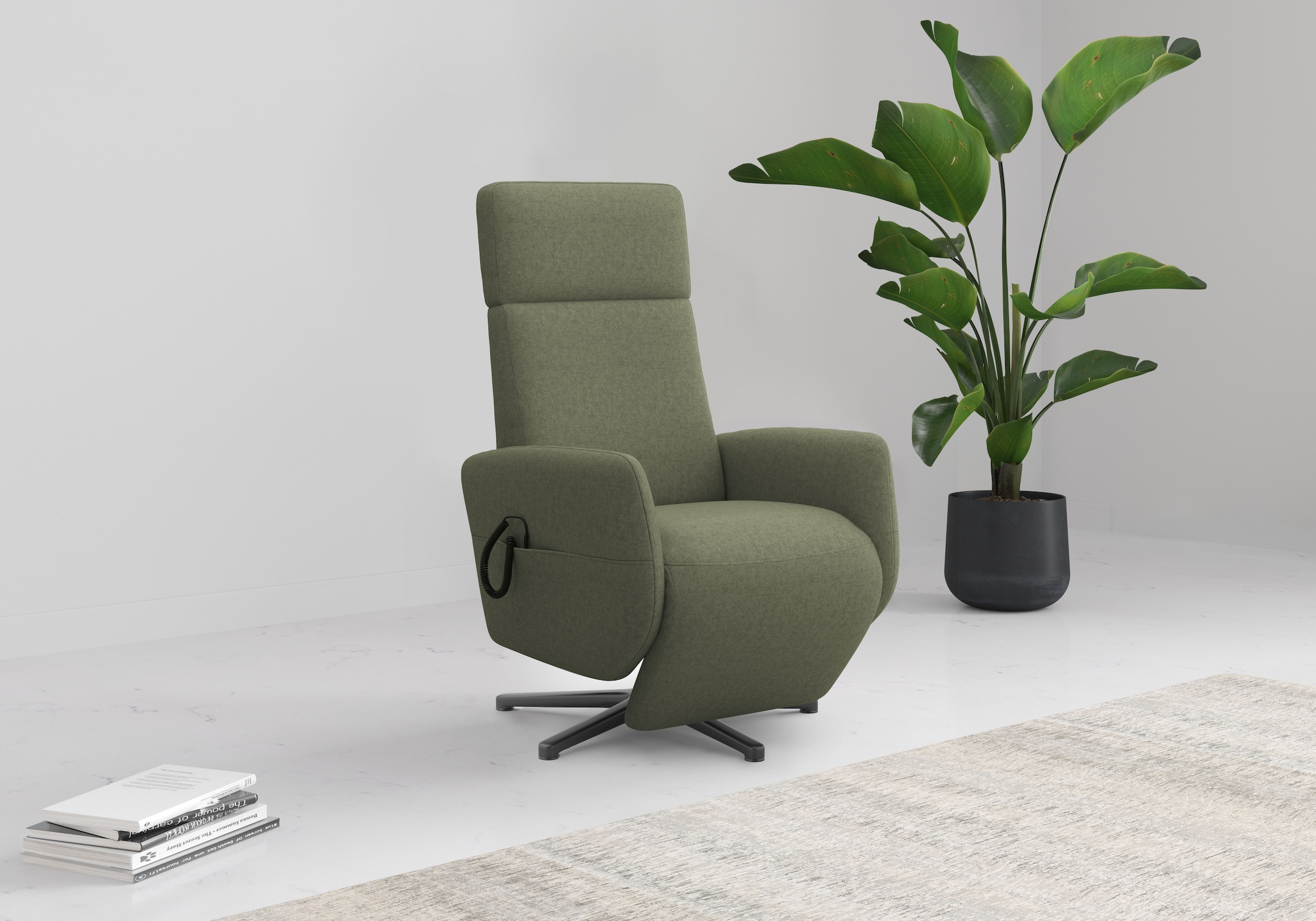 OTTO home TV-Sessel "Rochelle, inkl. Kopfteilverstellung & 360 Drehfunktion" 1 Stk. tlg. wahlweise mit 2 Motoren, Akku & Aufstehhilfe