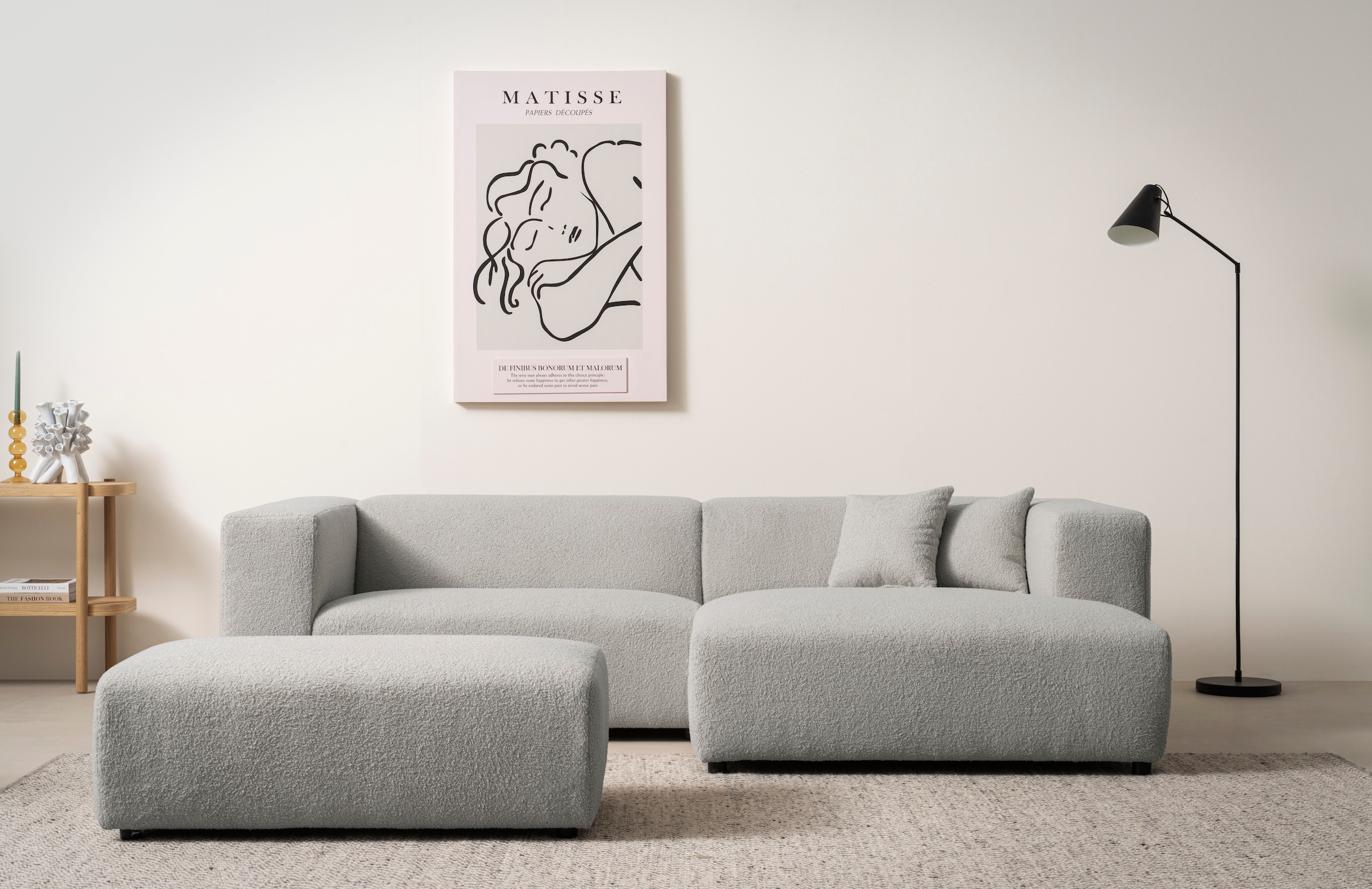 Home affaire Polsterecke "BAKELS, Ecksofa-Set mit Hocker, L-Form mit Schlaf günstig online kaufen