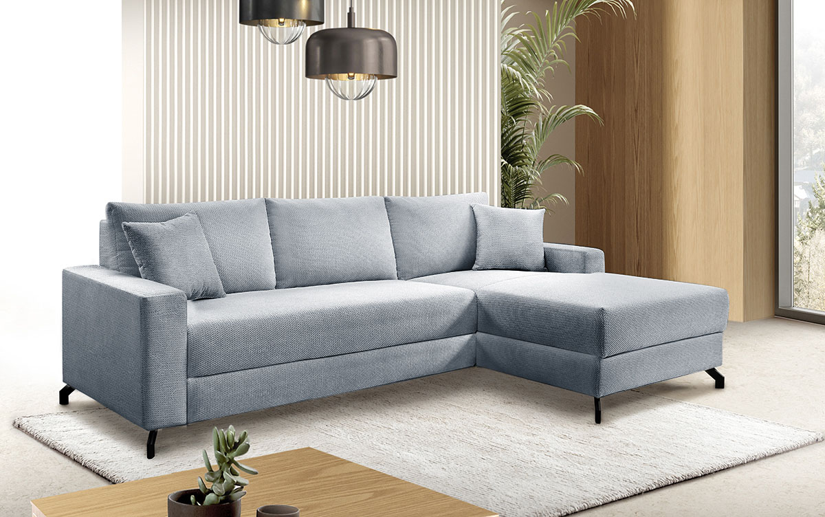 exxpo - sofa fashion Ecksofa "Quattro schlicht & zeitlos, bequem, L-Form, B/T: 247/162 cm" wahlw. Bettfunktion, Bettkasten. Bezug komplett Webvelours