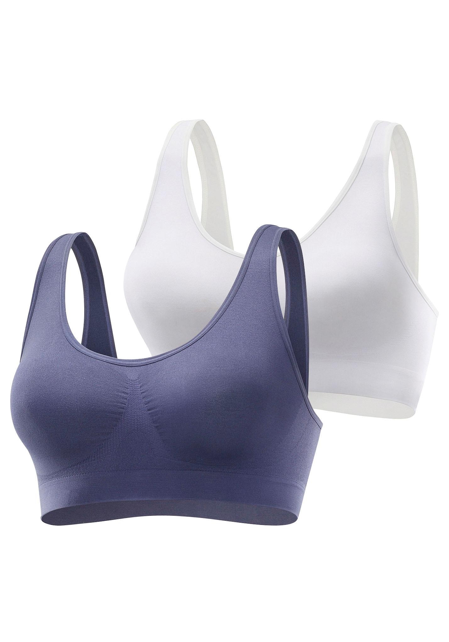 petite fleur Bralette-BH, (Packung, 2 Stück), SEAMLESS ohne Bügel aus weichem Microtouchmaterial