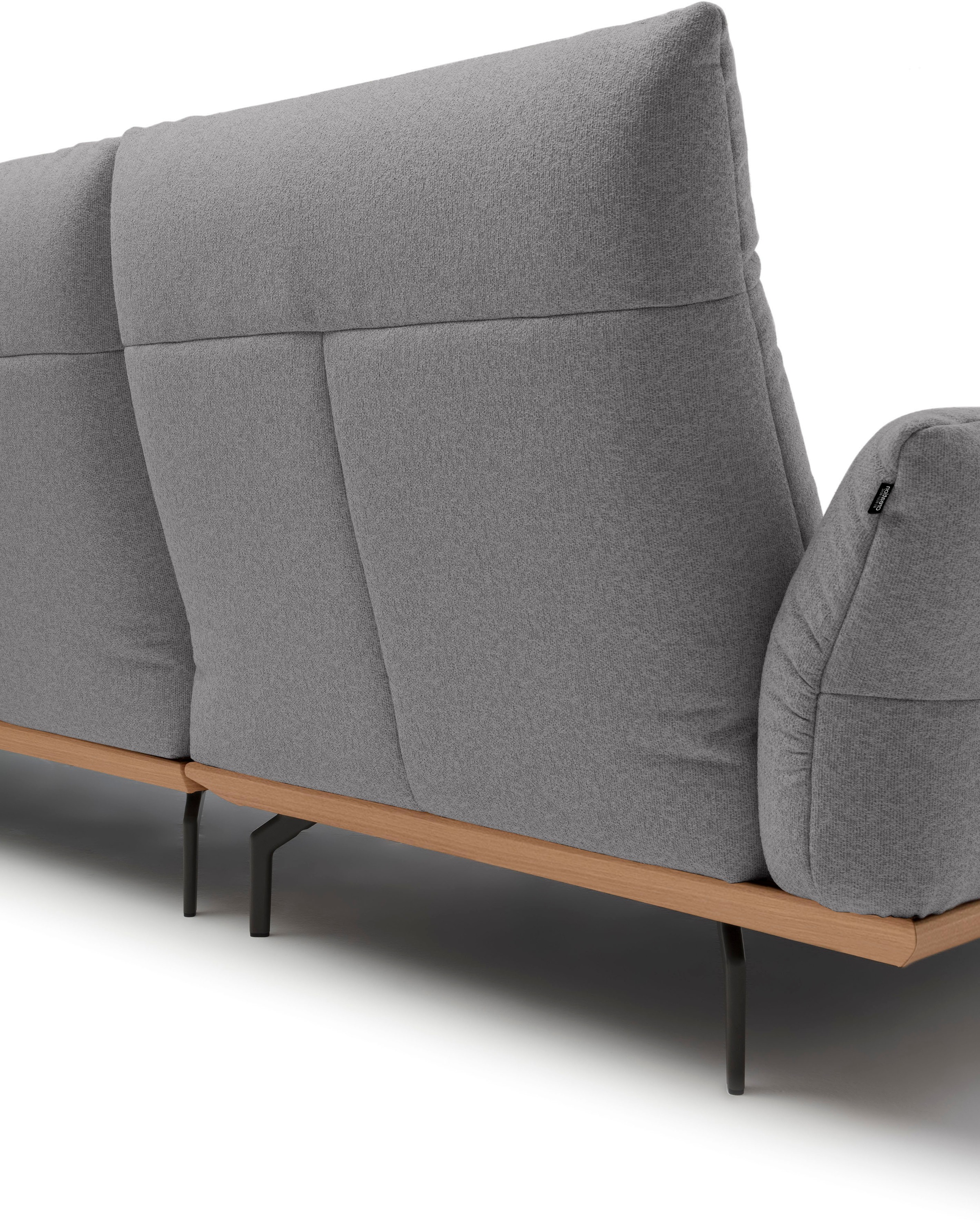Creation BY ROLF BENZ Ecksofa »CR.460«, Sockel in Eiche, Alugussfüße in umbragrau, Breite 298 cm